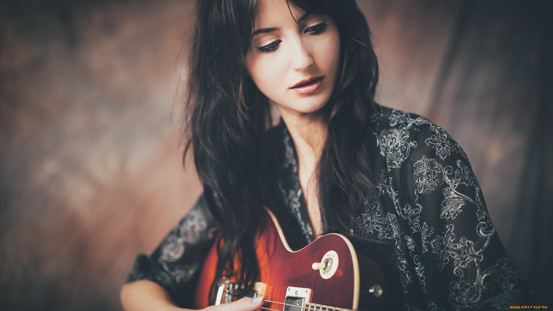 музыка, -другое, гитара, девушка