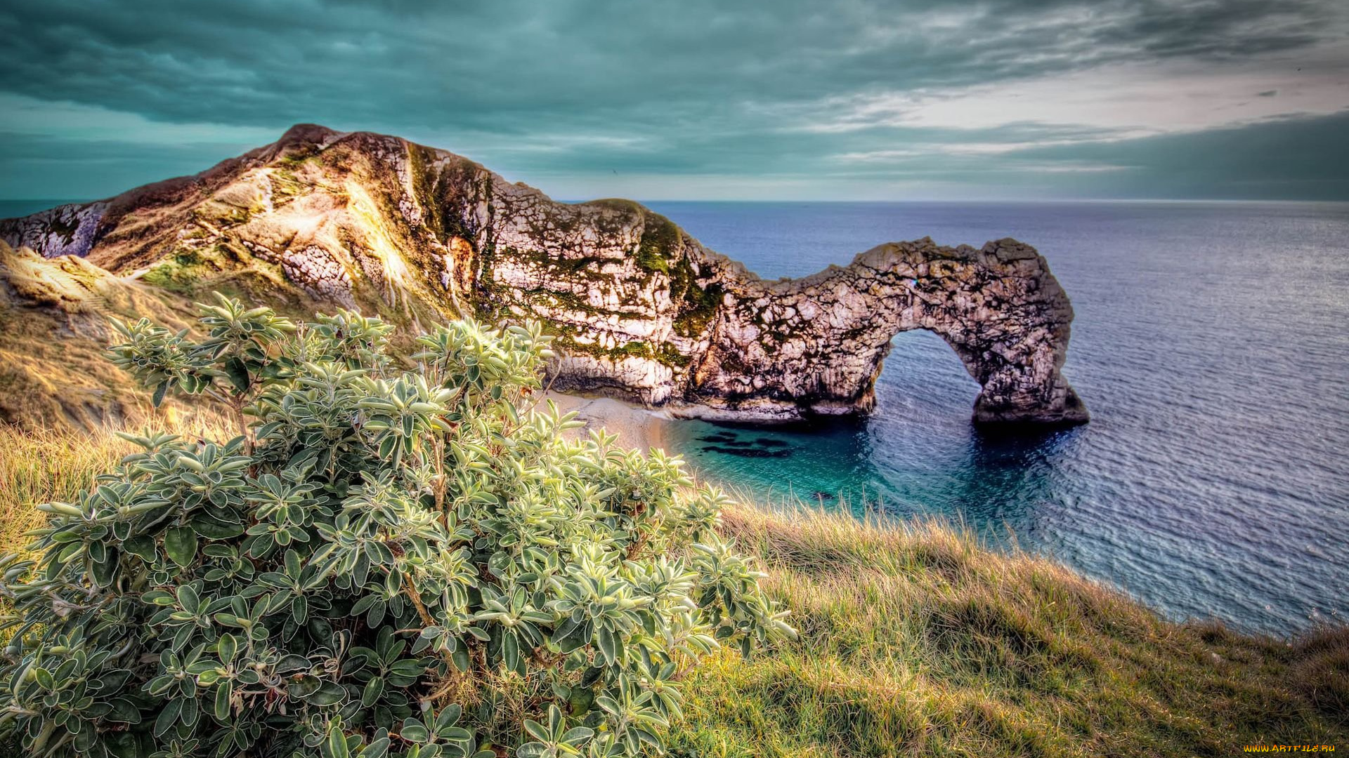 природа, побережье, скала