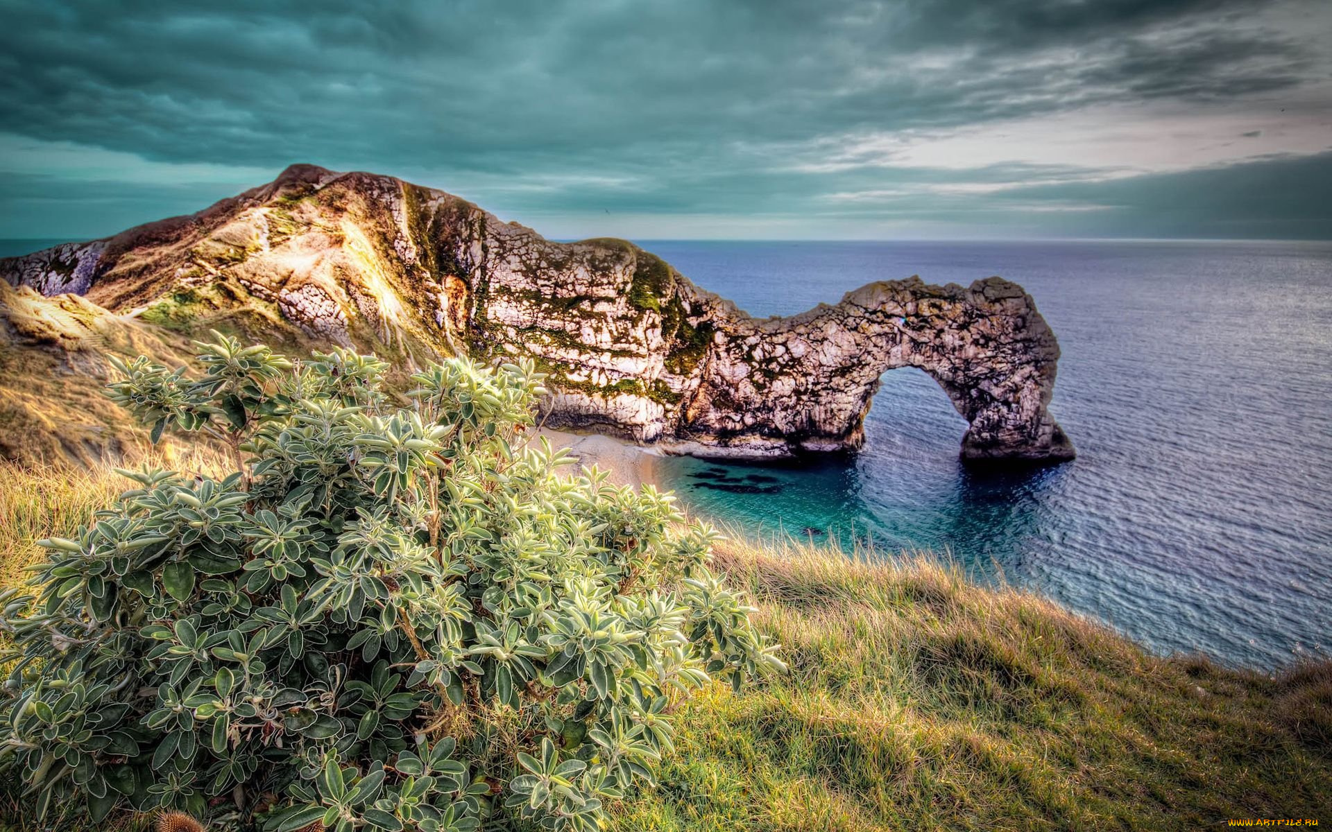 природа, побережье, скала