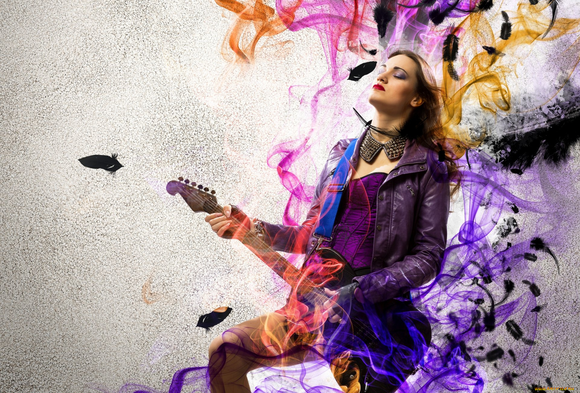 музыка, -другое, девушка, гитара