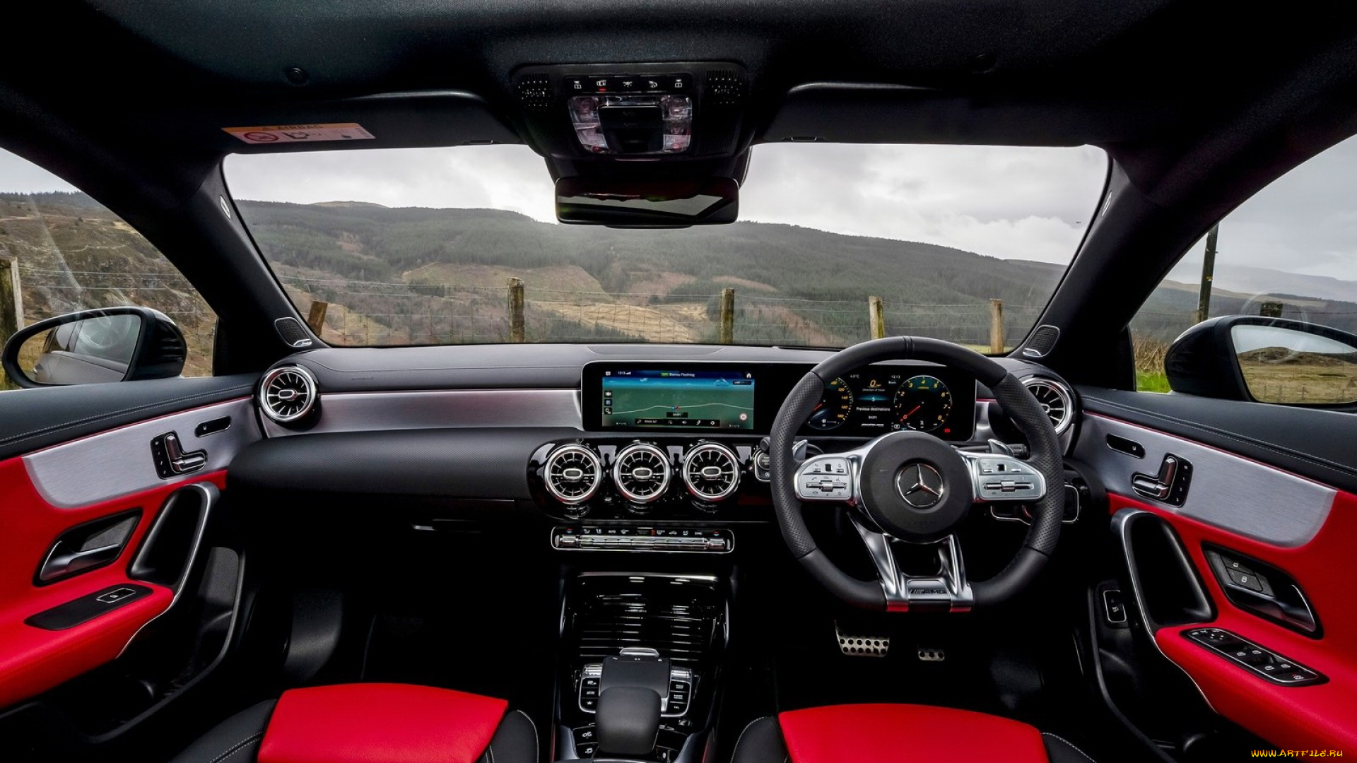 2020, mercedes, benz, cla35, amg, uk, автомобили, спидометры, торпедо, mercedes, benz, cla35, amg, британская, версия, салон, приборная, панель