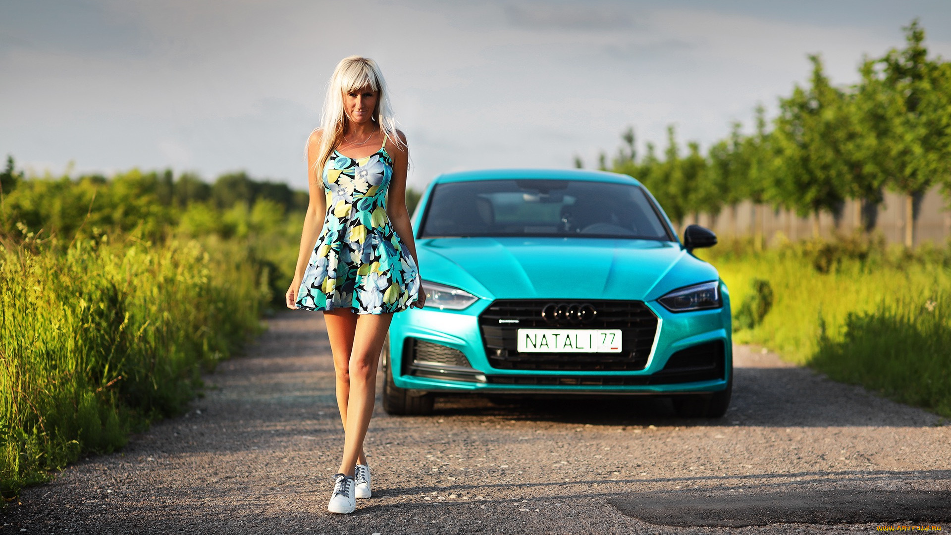 автомобили, -авто, с, девушками, audi, a5, natali