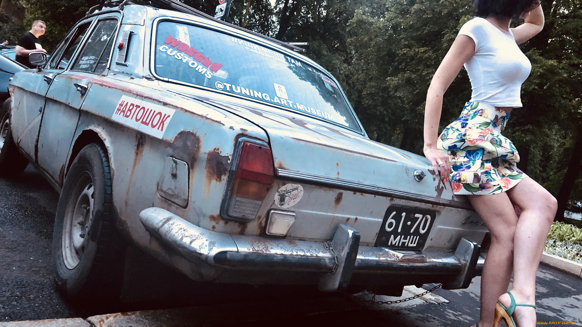 автомобили, -авто, с, девушками, gaz, 24