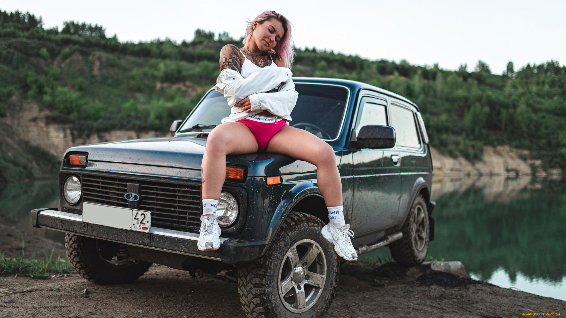 автомобили, -авто, с, девушками, lada, 4x4