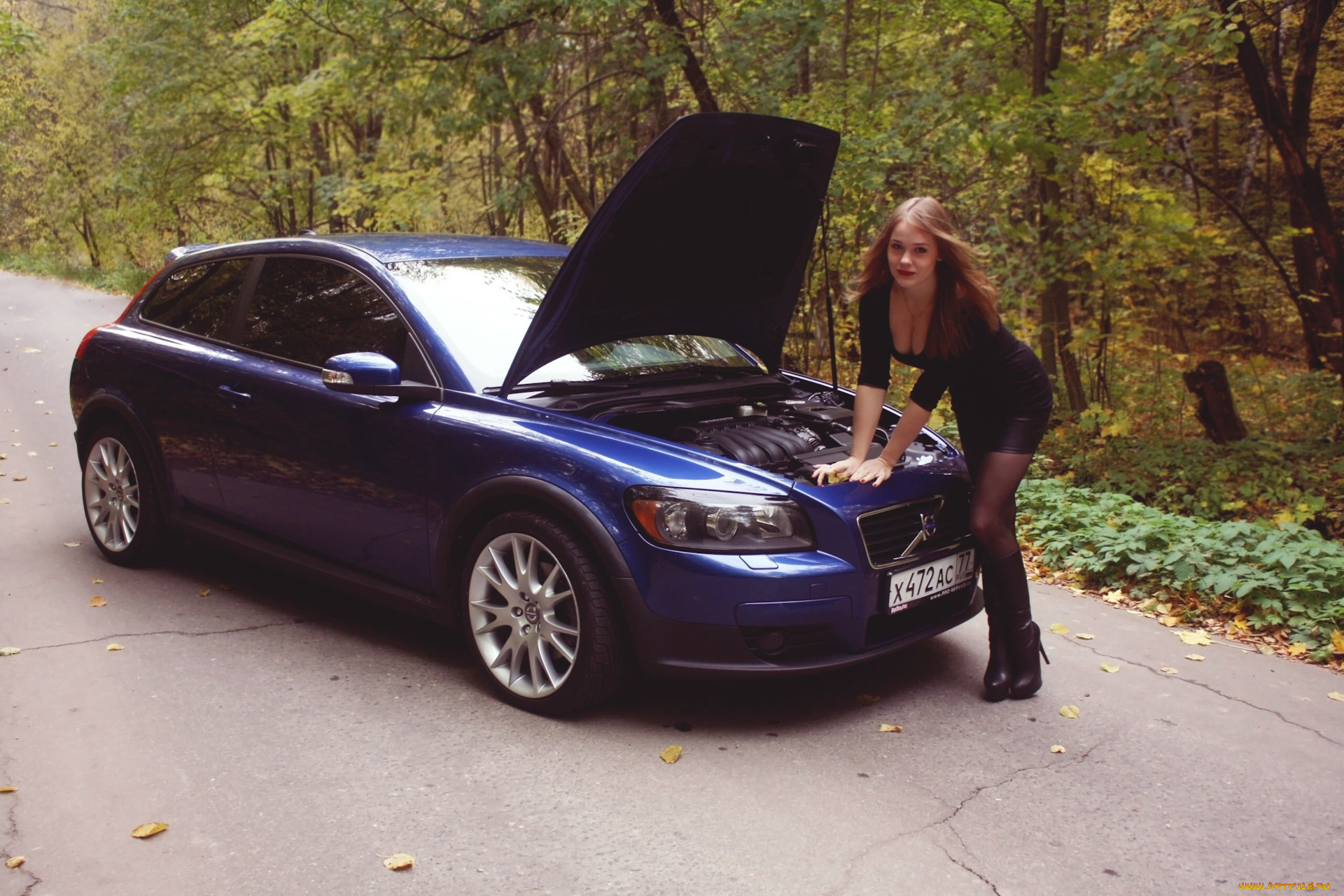 автомобили, -авто, с, девушками, volvo, c30