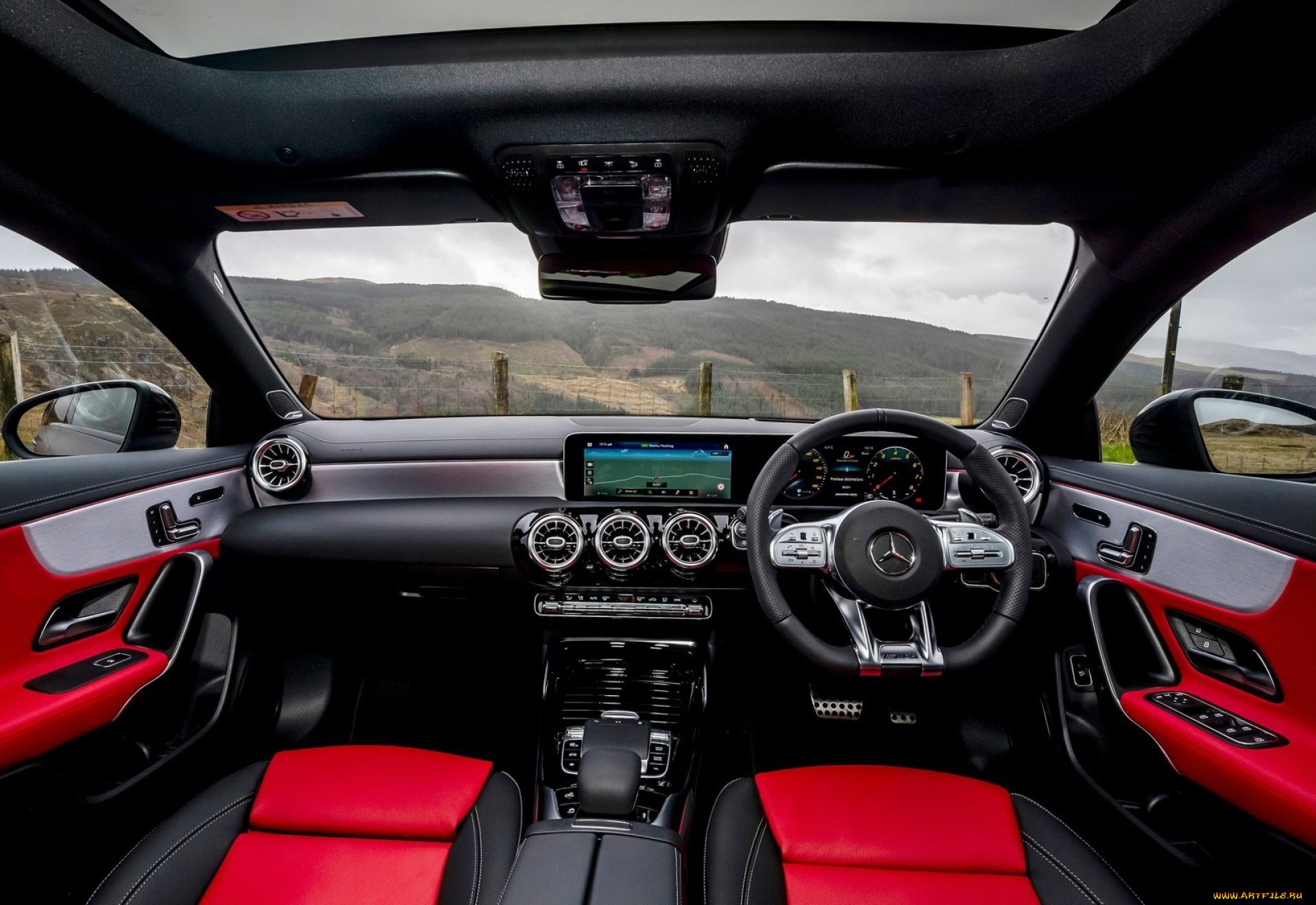 2020, mercedes, benz, cla35, amg, uk, автомобили, спидометры, торпедо, mercedes, benz, cla35, amg, британская, версия, салон, приборная, панель