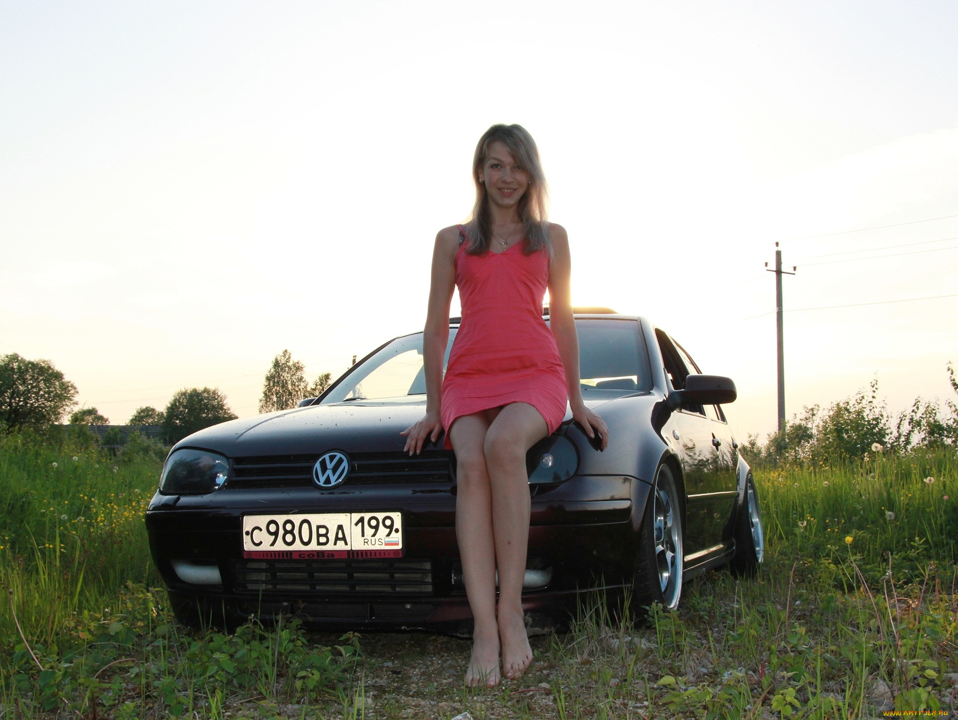 автомобили, -авто, с, девушками, volkswagen, golf
