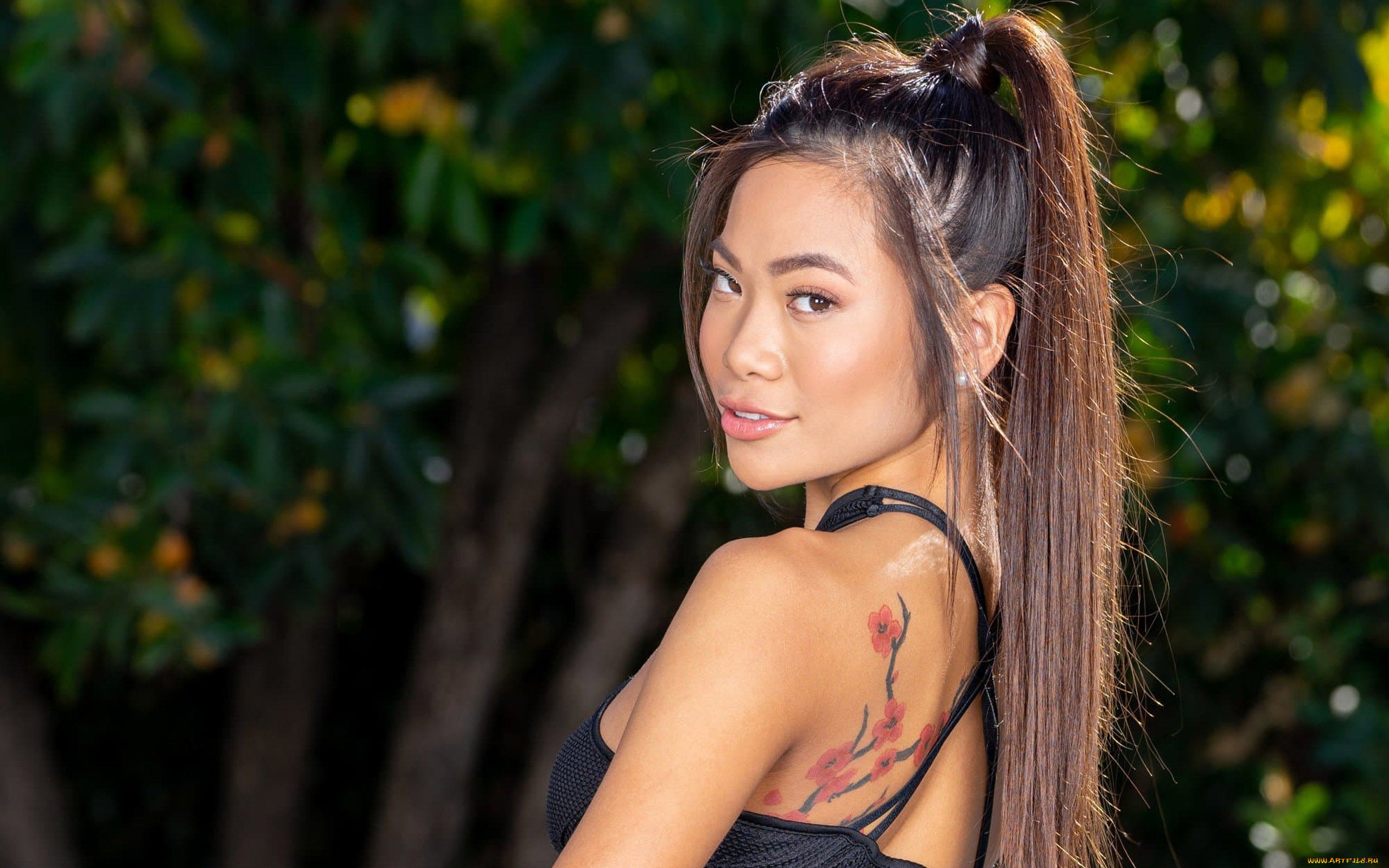 vina, sky, девушки, -, азиатки, vina, sky, флирт, девушка, брюнетка, азиатка, стройная, модель, поза, взгляд