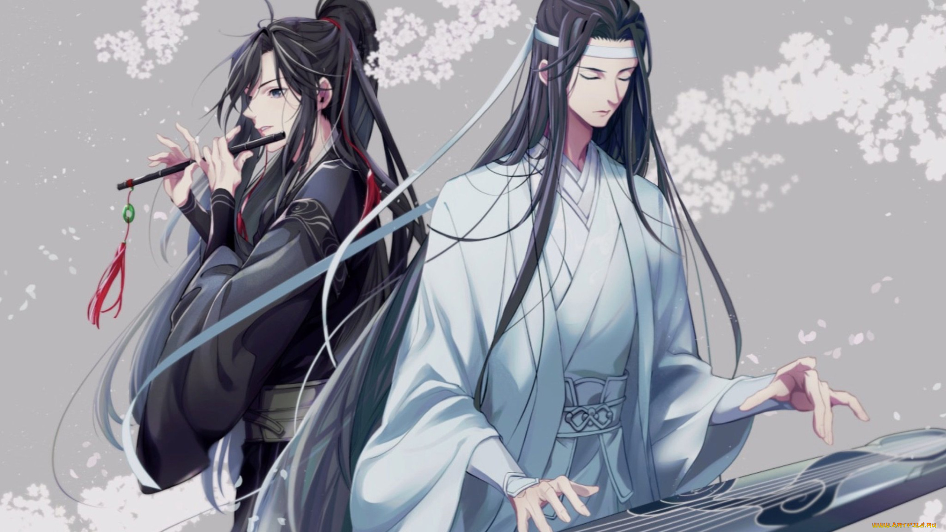 аниме, mo, dao, zu, shi, вэй, усянь, лань, ванцзы, флейта, гуцинь