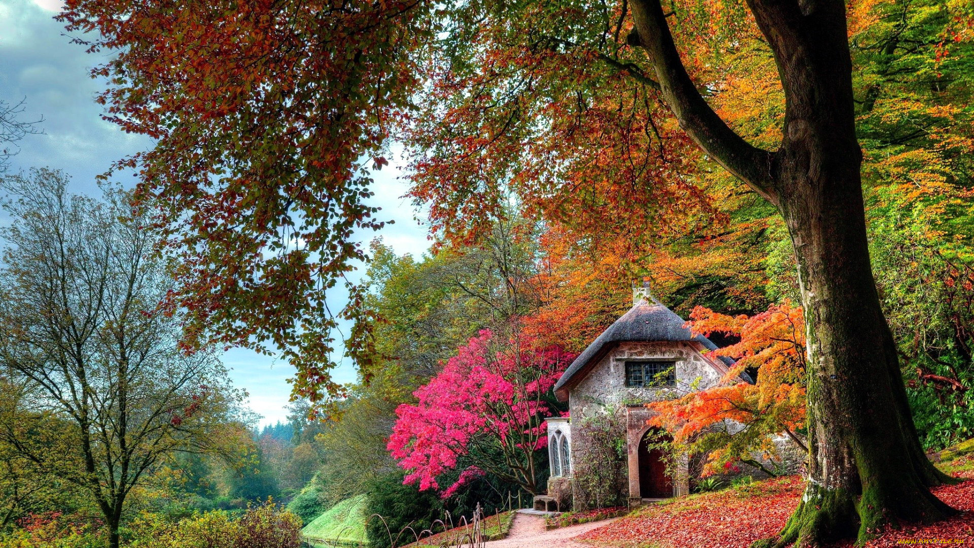 города, -, католические, соборы, , костелы, , аббатства, осень, часовня