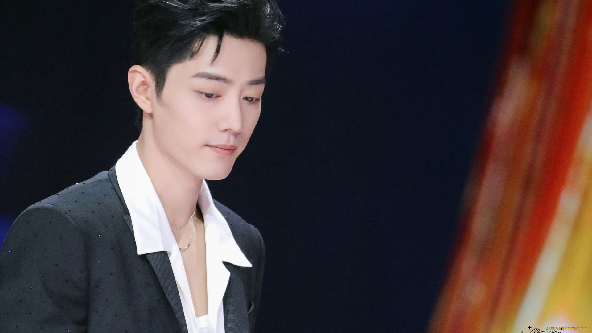 мужчины, xiao, zhan, актер, лицо, костюм