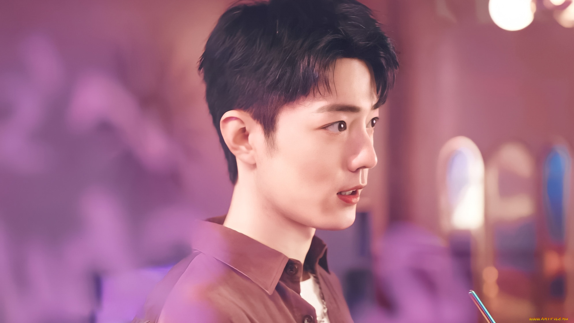 мужчины, xiao, zhan, актер, лицо, трубочка