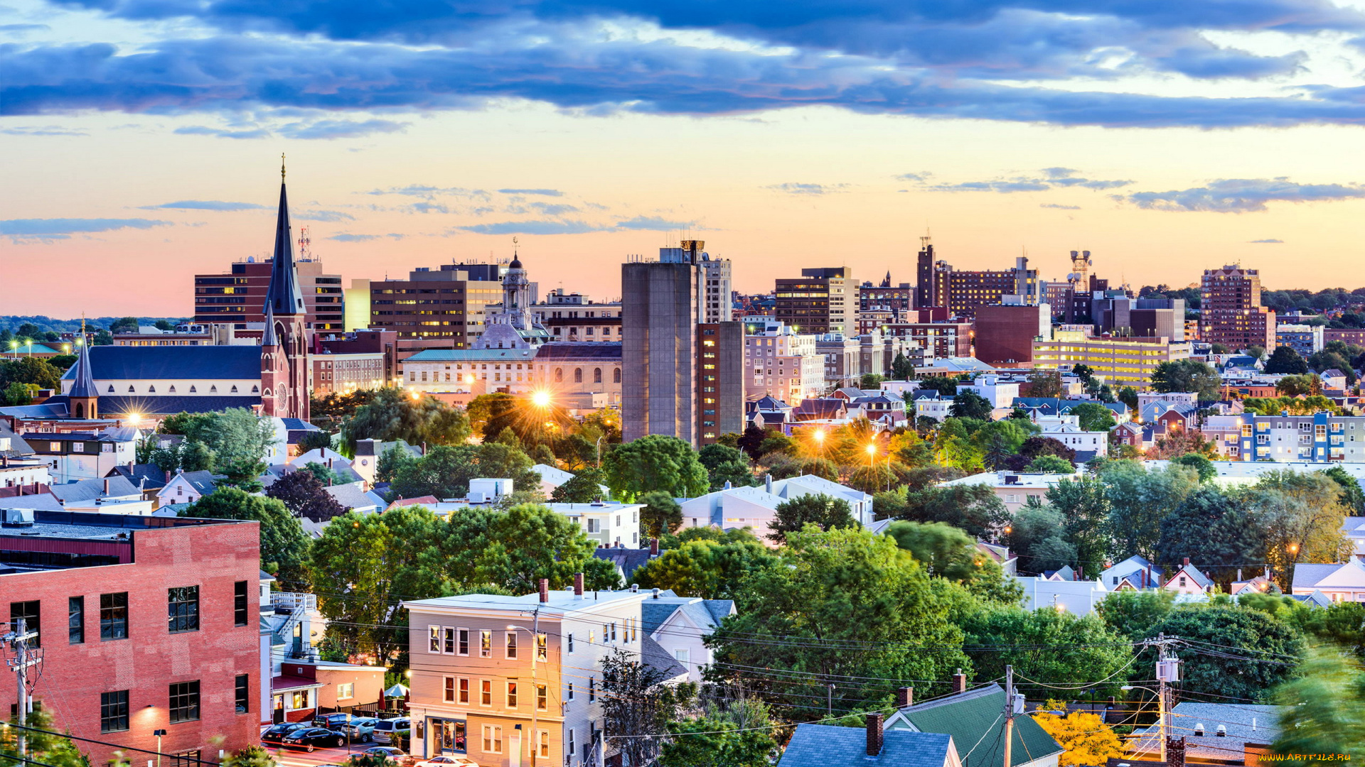 portland, oregon, usa, города, -, панорамы