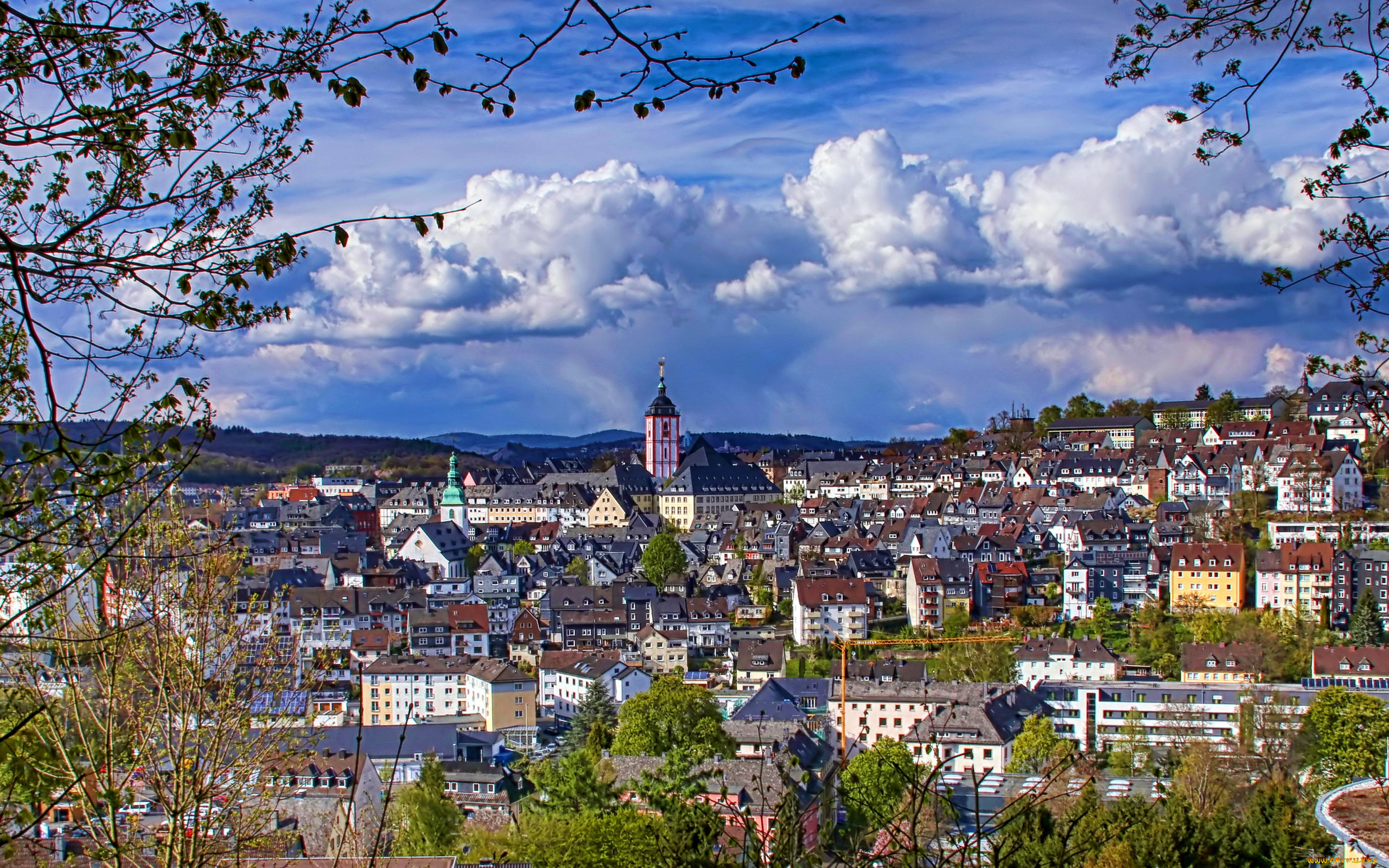 siegen, germany, города, -, панорамы