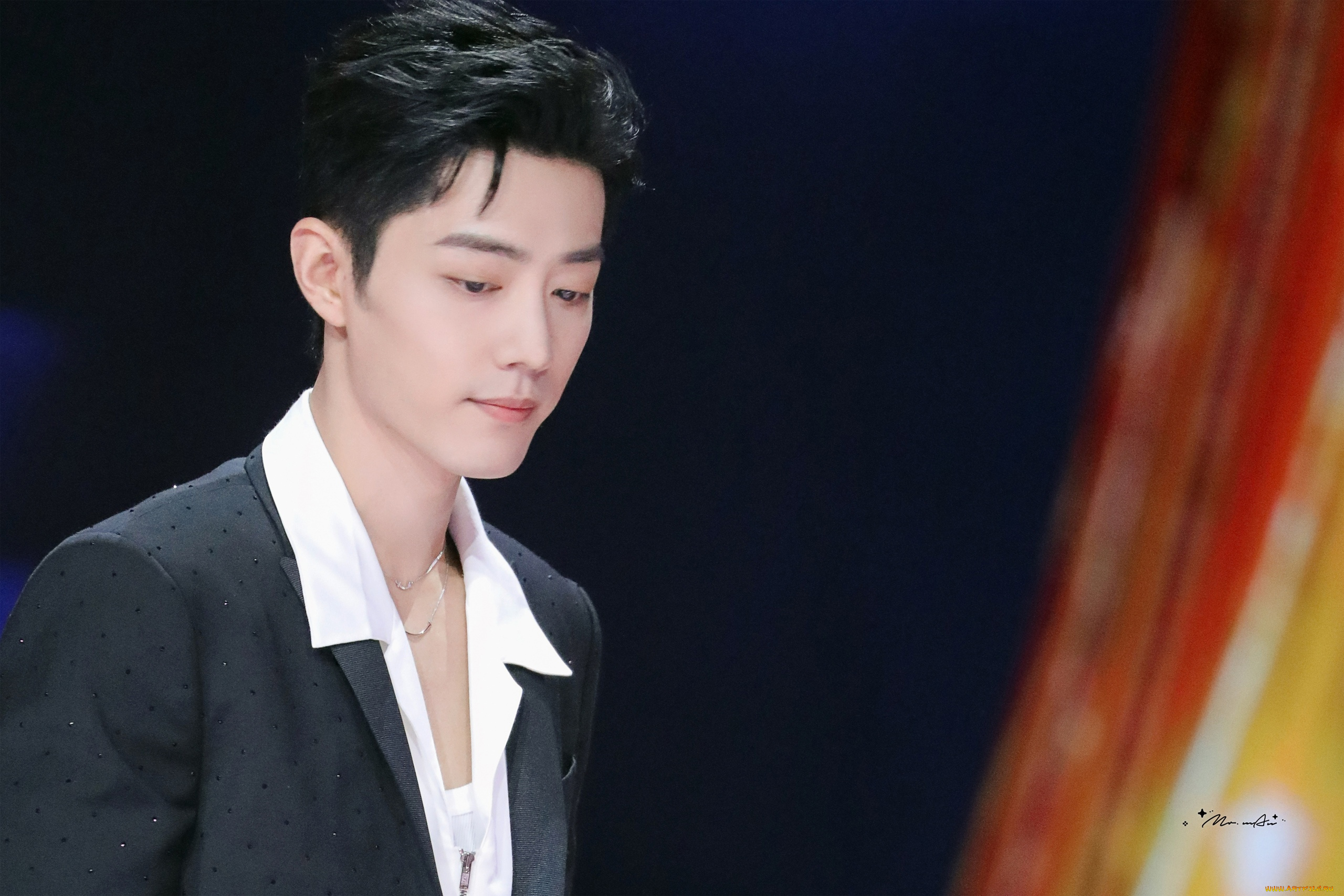 мужчины, xiao, zhan, актер, лицо, костюм