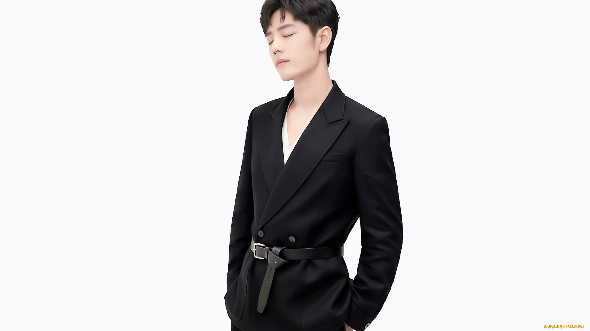 мужчины, xiao, zhan, актер, пиджак, пояс