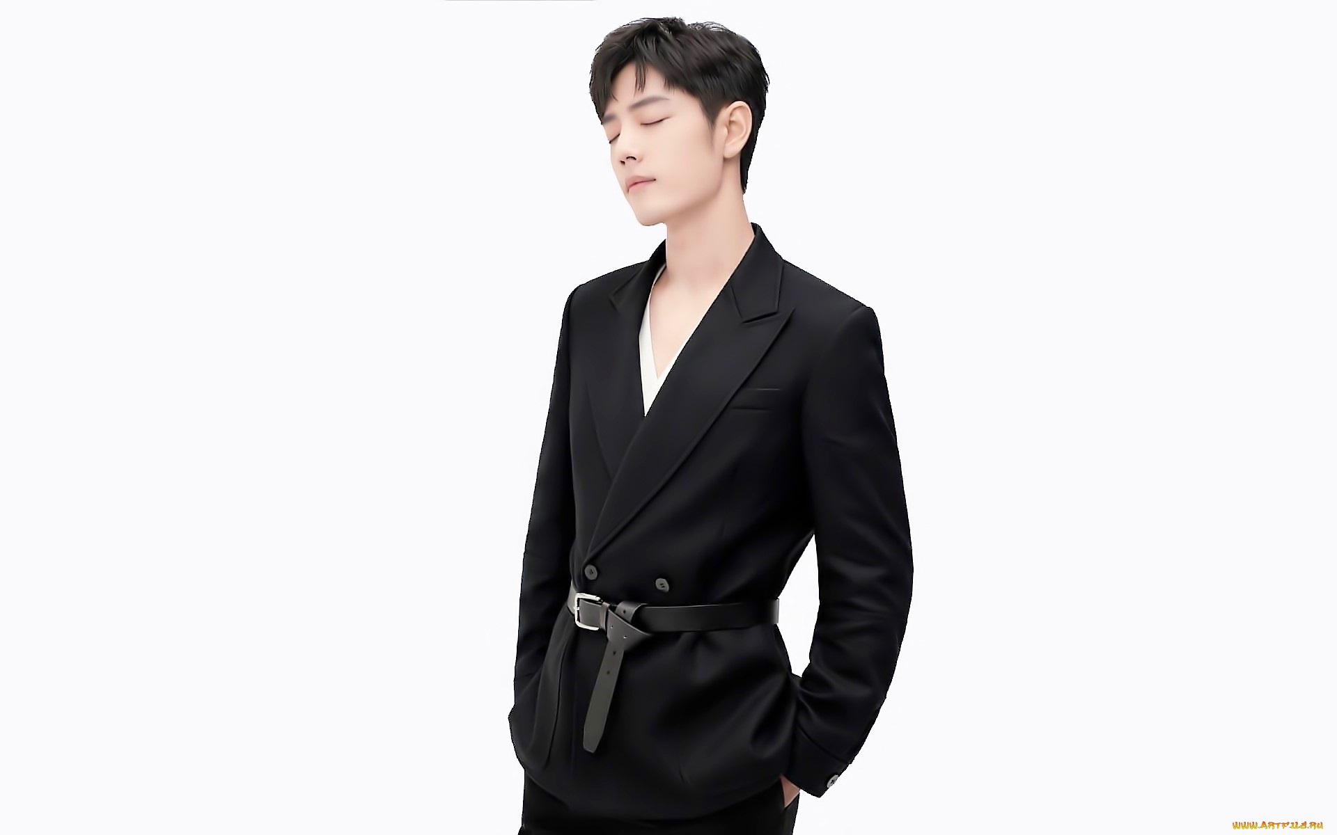 мужчины, xiao, zhan, актер, пиджак, пояс