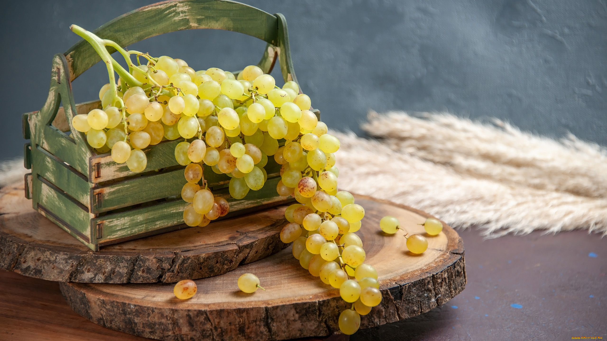 еда, виноград, спелый, грозди