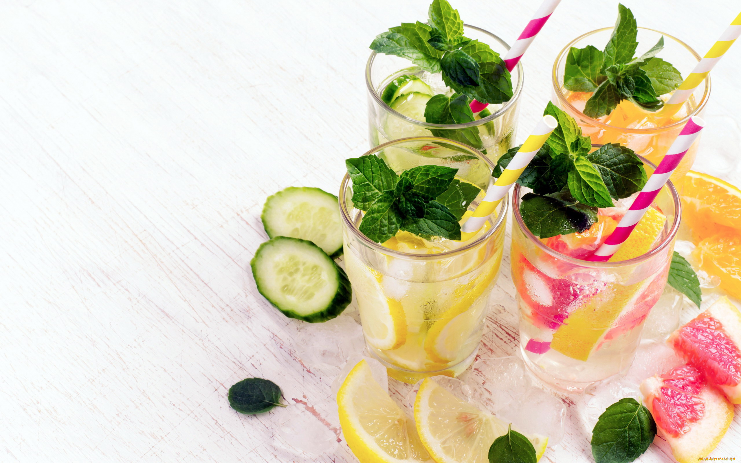 еда, напитки, мята, лимонад, огурец