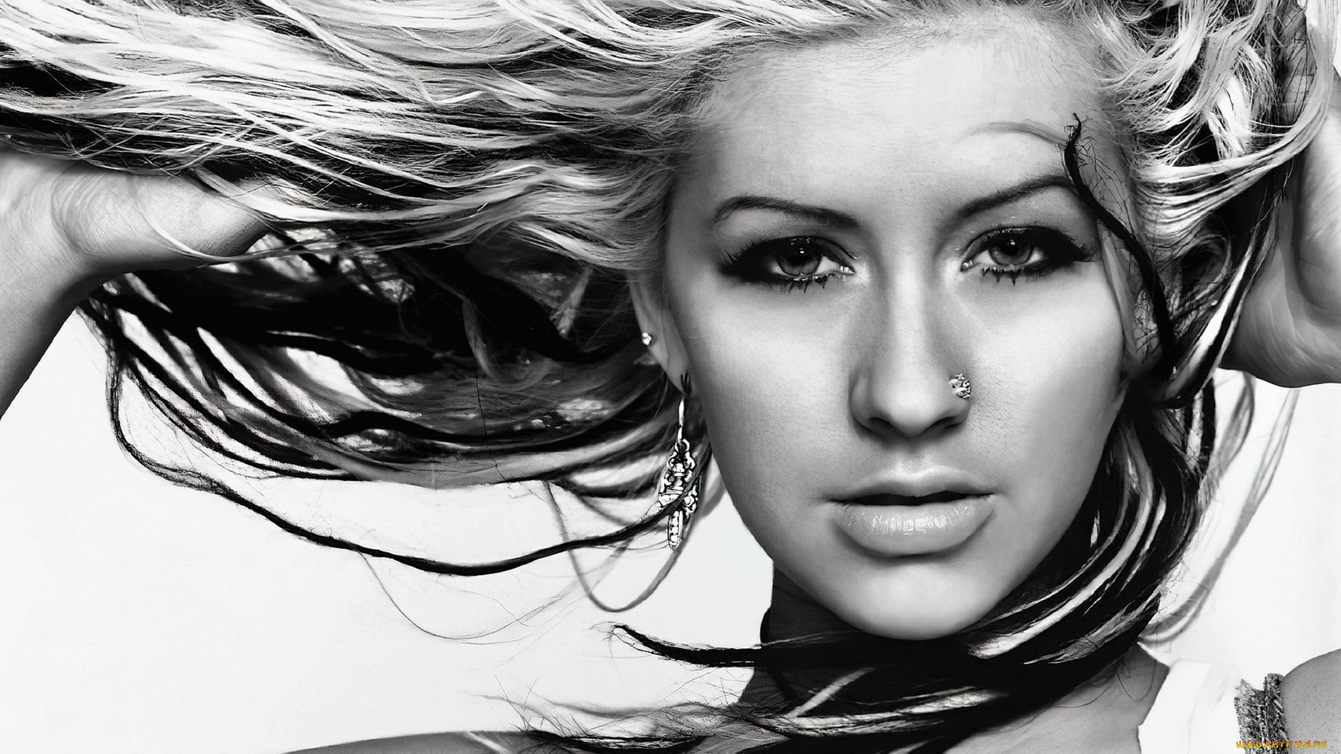 музыка, christina, aguilera, певица, блондинка, лицо