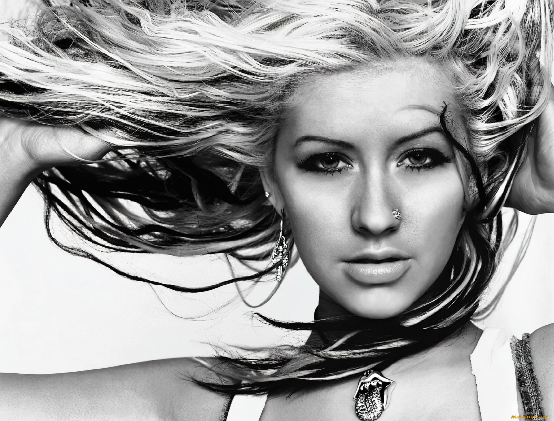 музыка, christina, aguilera, певица, блондинка, лицо