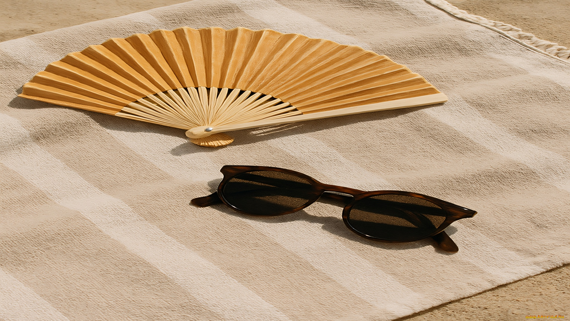 3д, графика, реализм, , realism, веер, очки, солнцезащитные