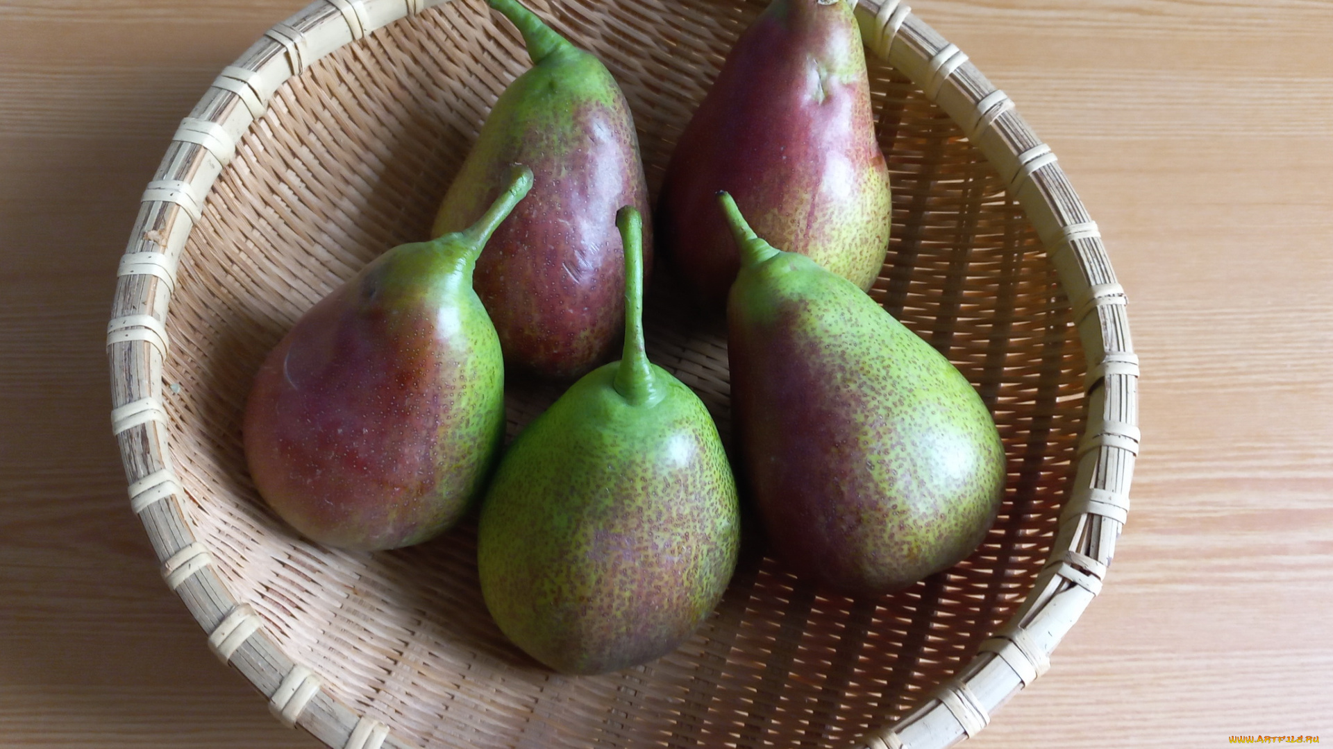 еда, груши, корзинка