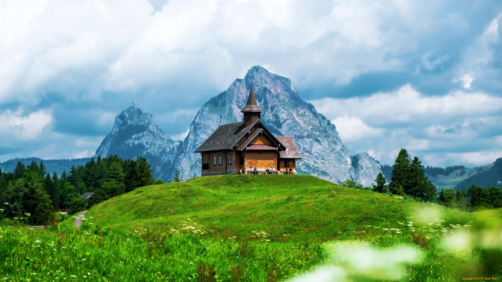 little, church, at, stoos, switzerland, города, -, католические, соборы, , костелы, , аббатства, little, church, at, stoos