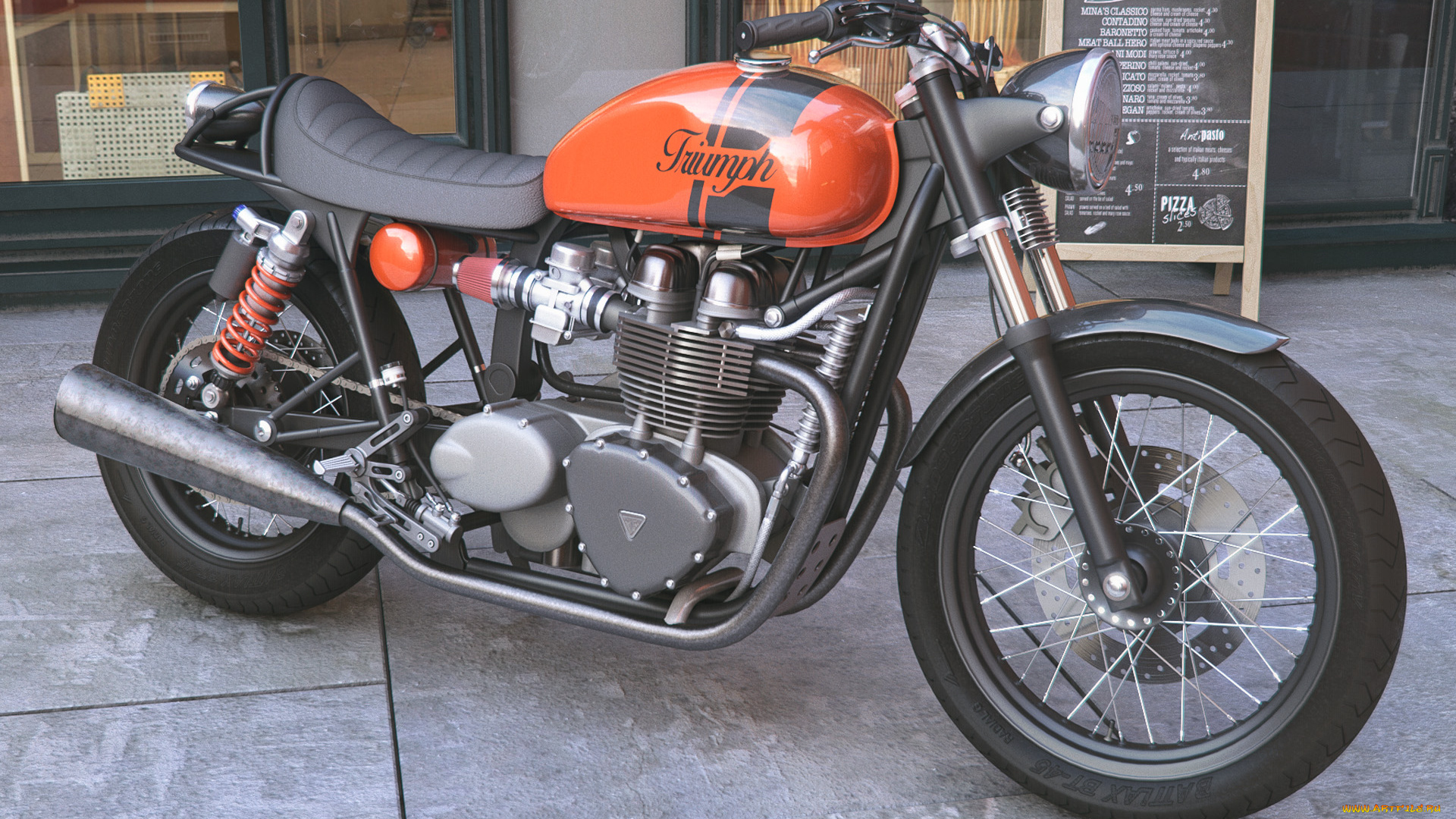 мотоциклы, 3d, triumph