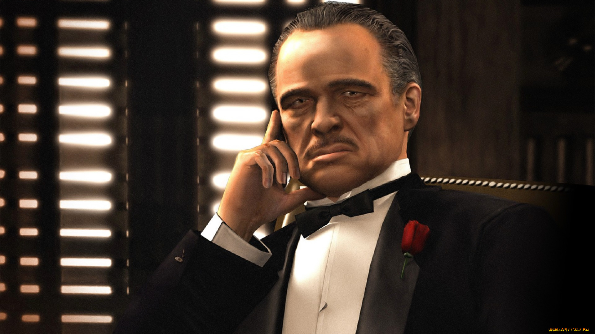 видео, игры, the, godfather, мафиози, бандит, костюм, роза