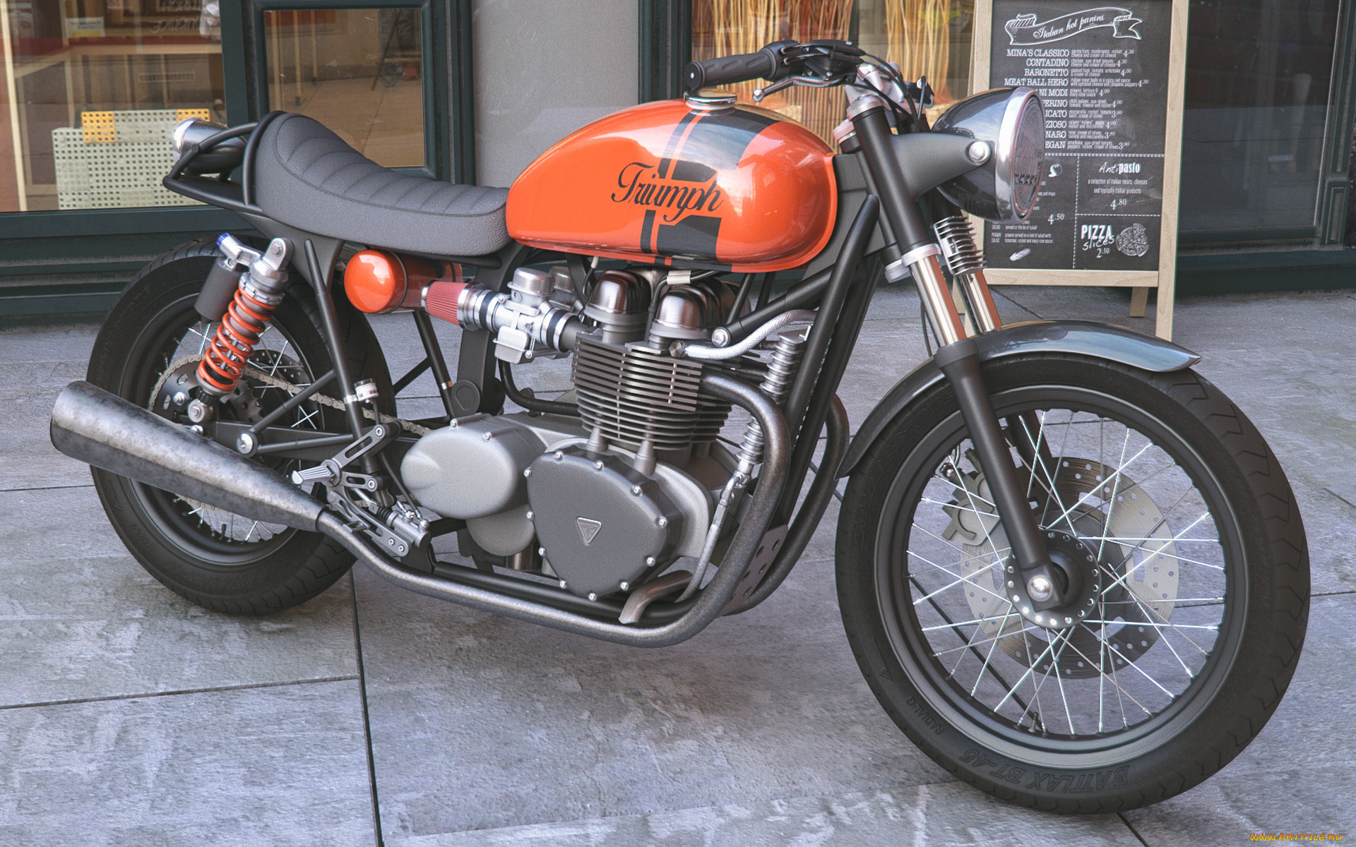 мотоциклы, 3d, triumph