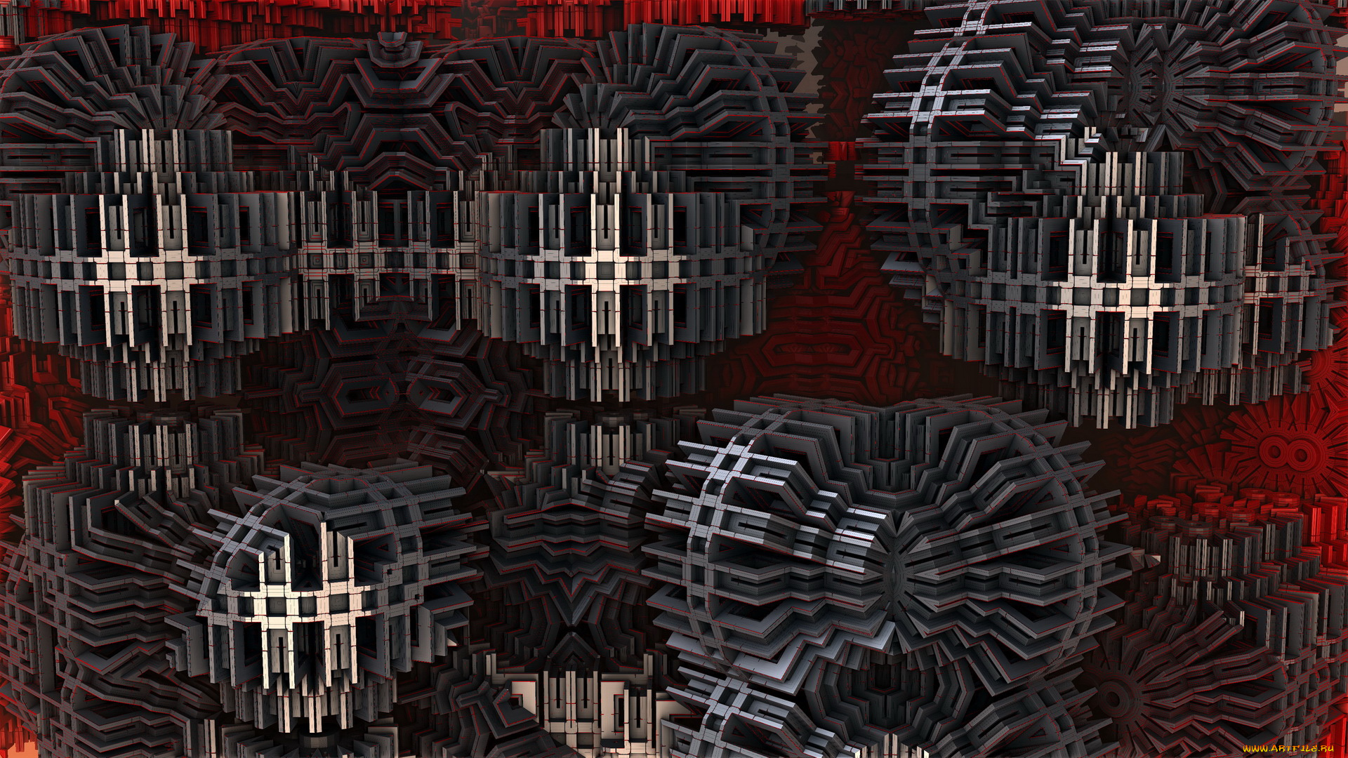 3д, графика, fractal, фракталы, шестеренки