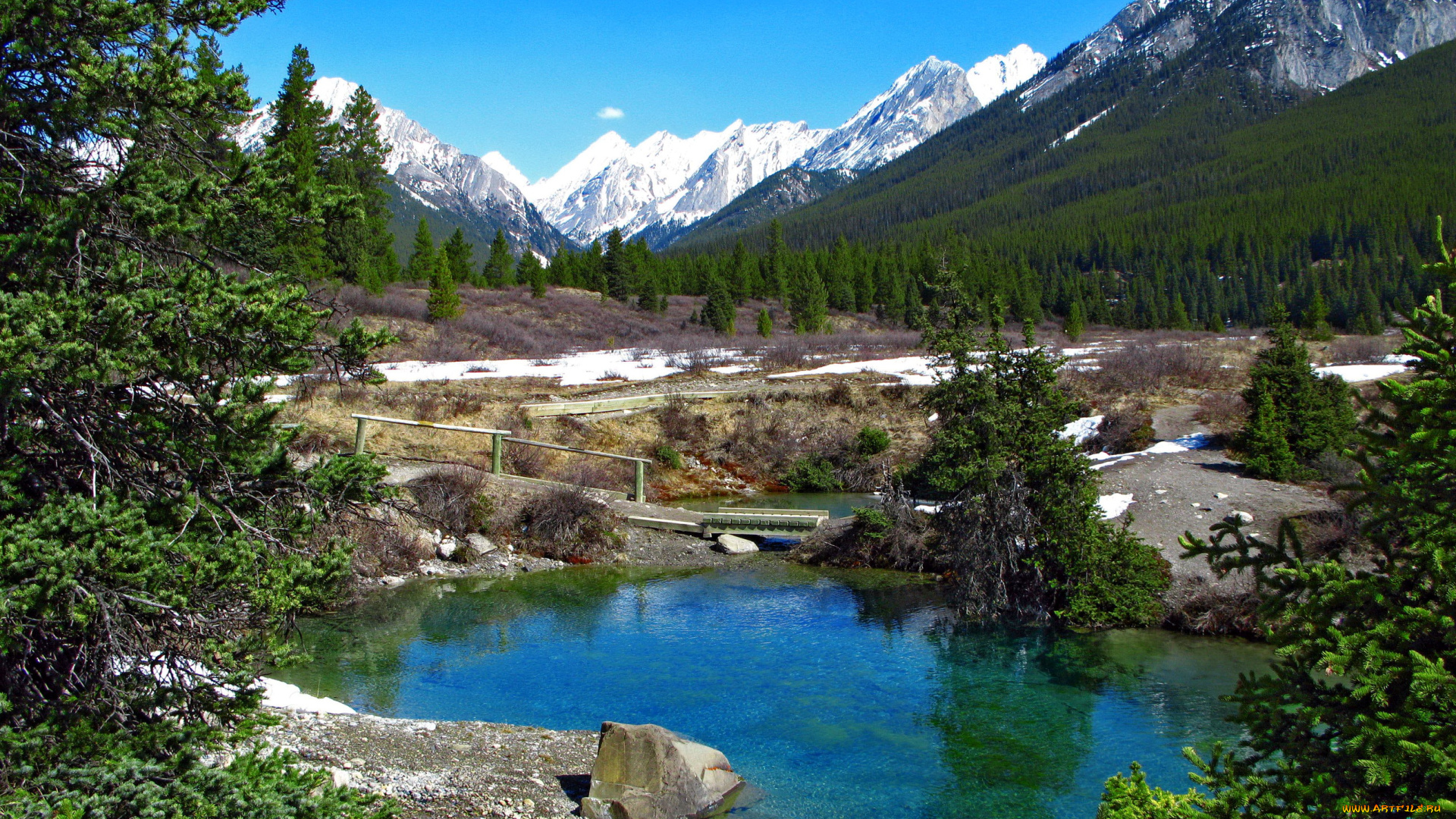 banff, canada, природа, горы, озеро, парк, деревья