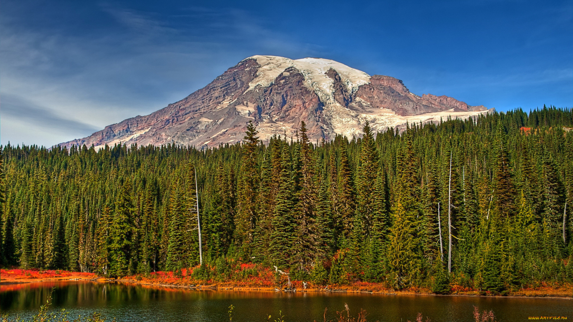 природа, пейзажи, горы, озеро, лес