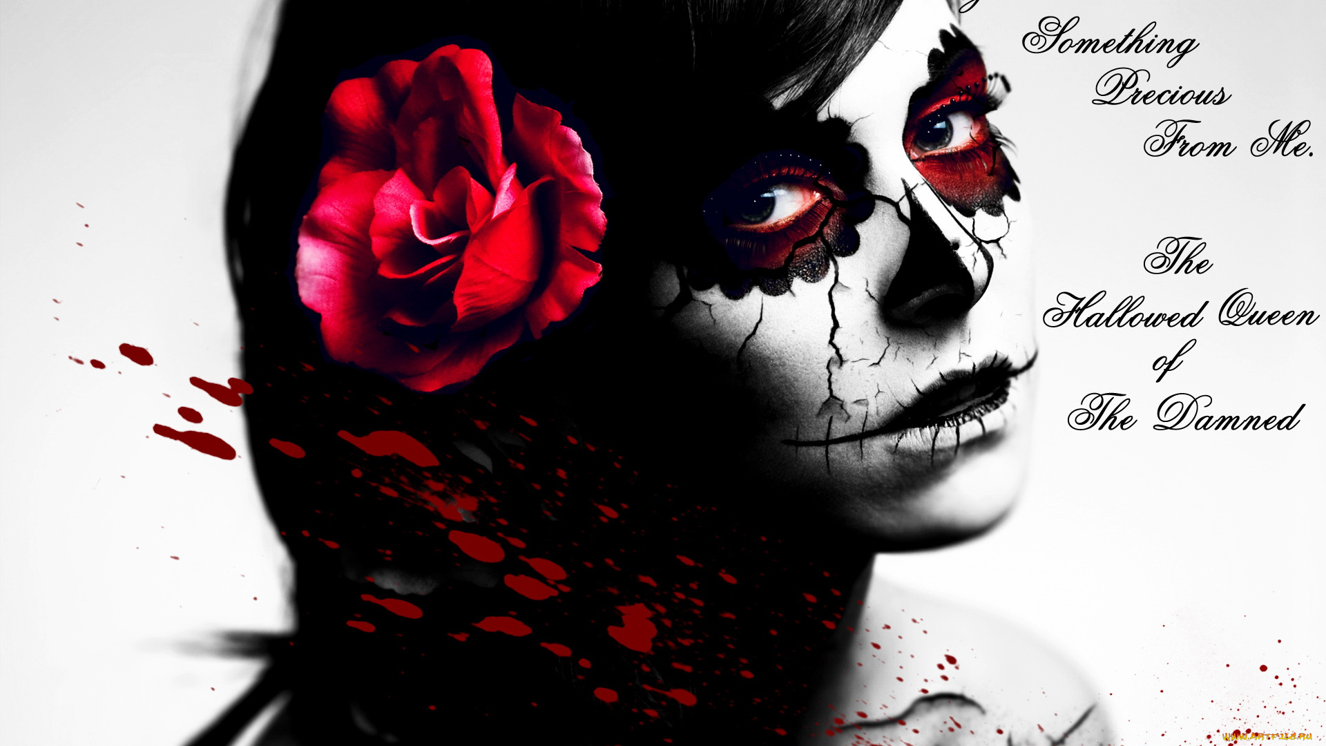 разное, компьютерный, дизайн, роза, девушка