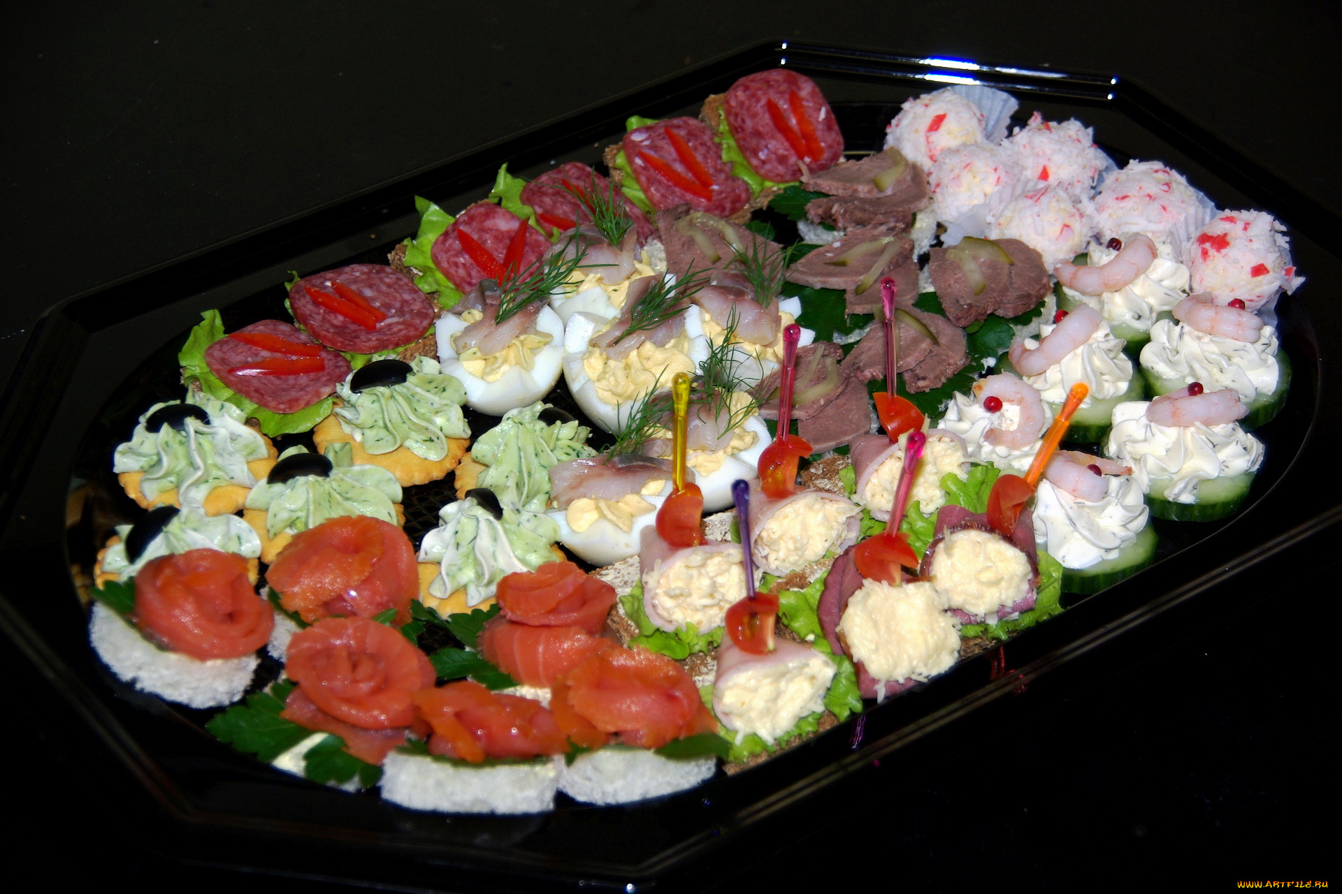 еда, салаты, закуски, закуска, морепродукты