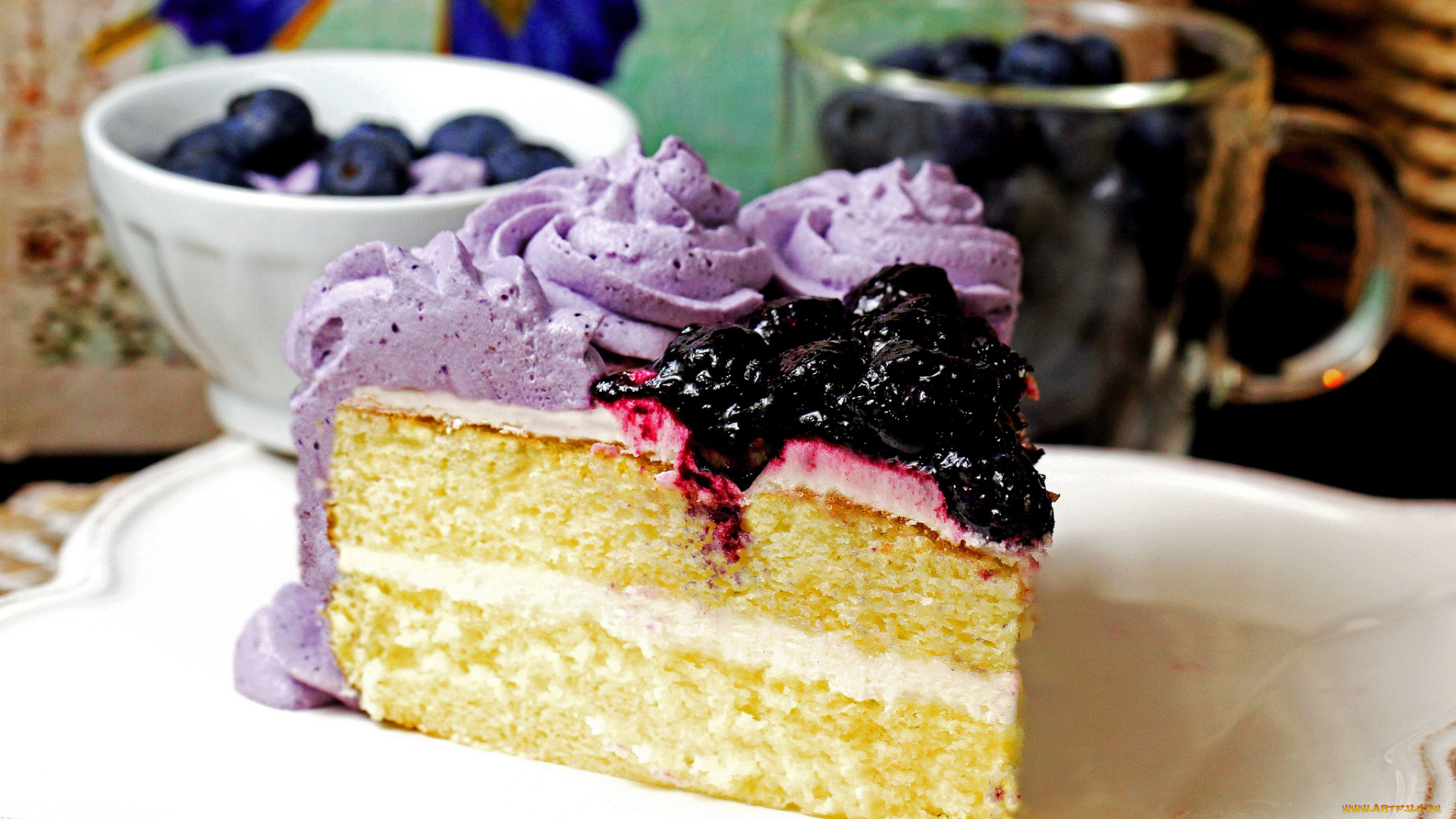 еда, пирожные, кексы, печенье, торт, крем, черника