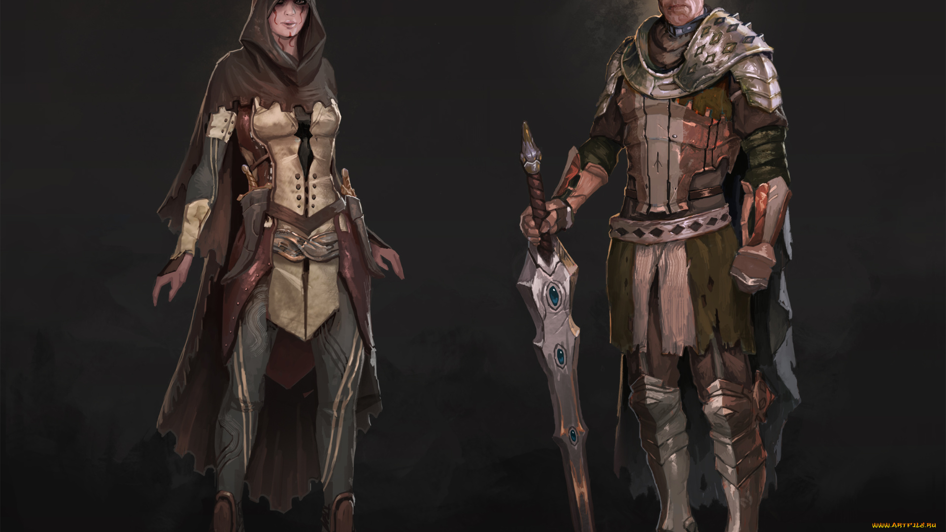 фэнтези, люди, меч