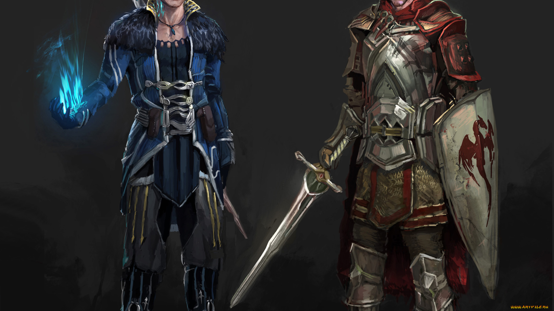 фэнтези, маги, магия, люди, меч