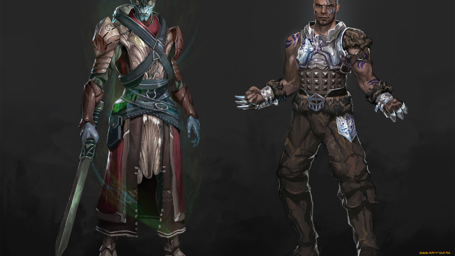 фэнтези, существа, меч, существо