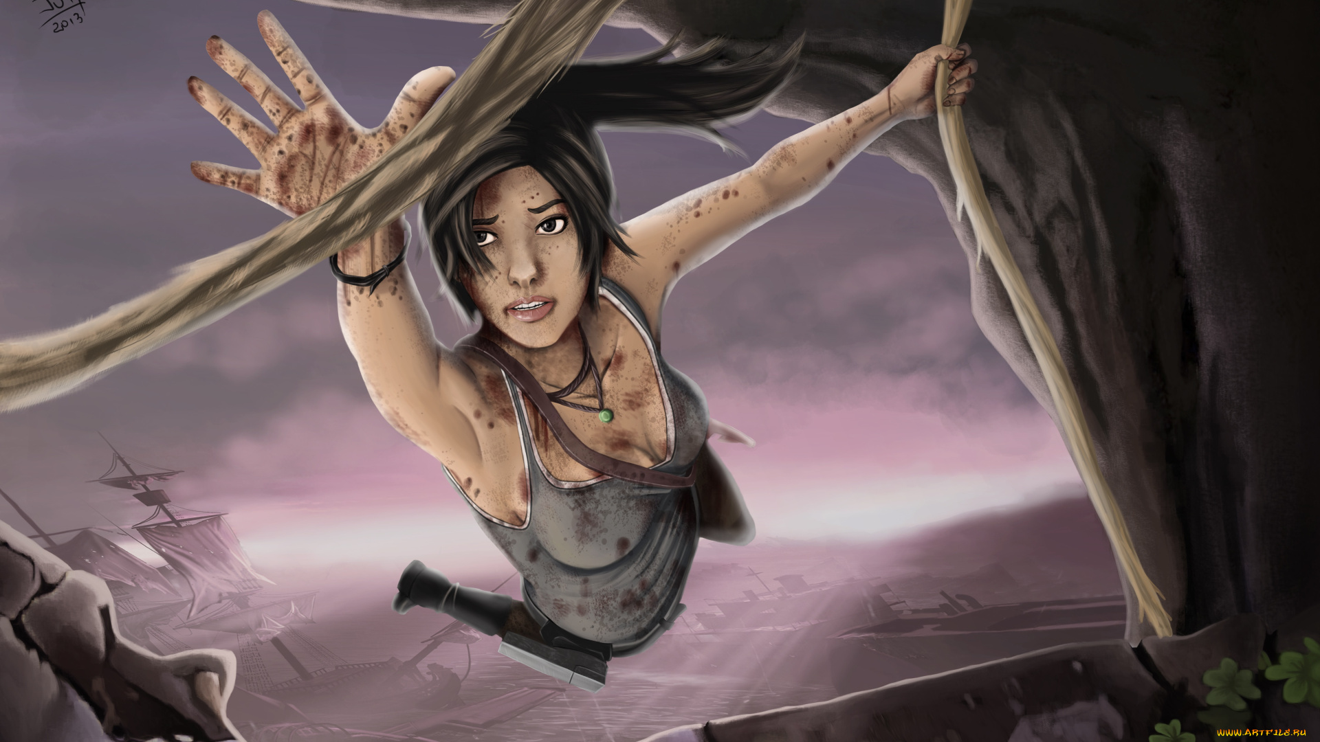 видео, игры, tomb, raider, 2013, девушка