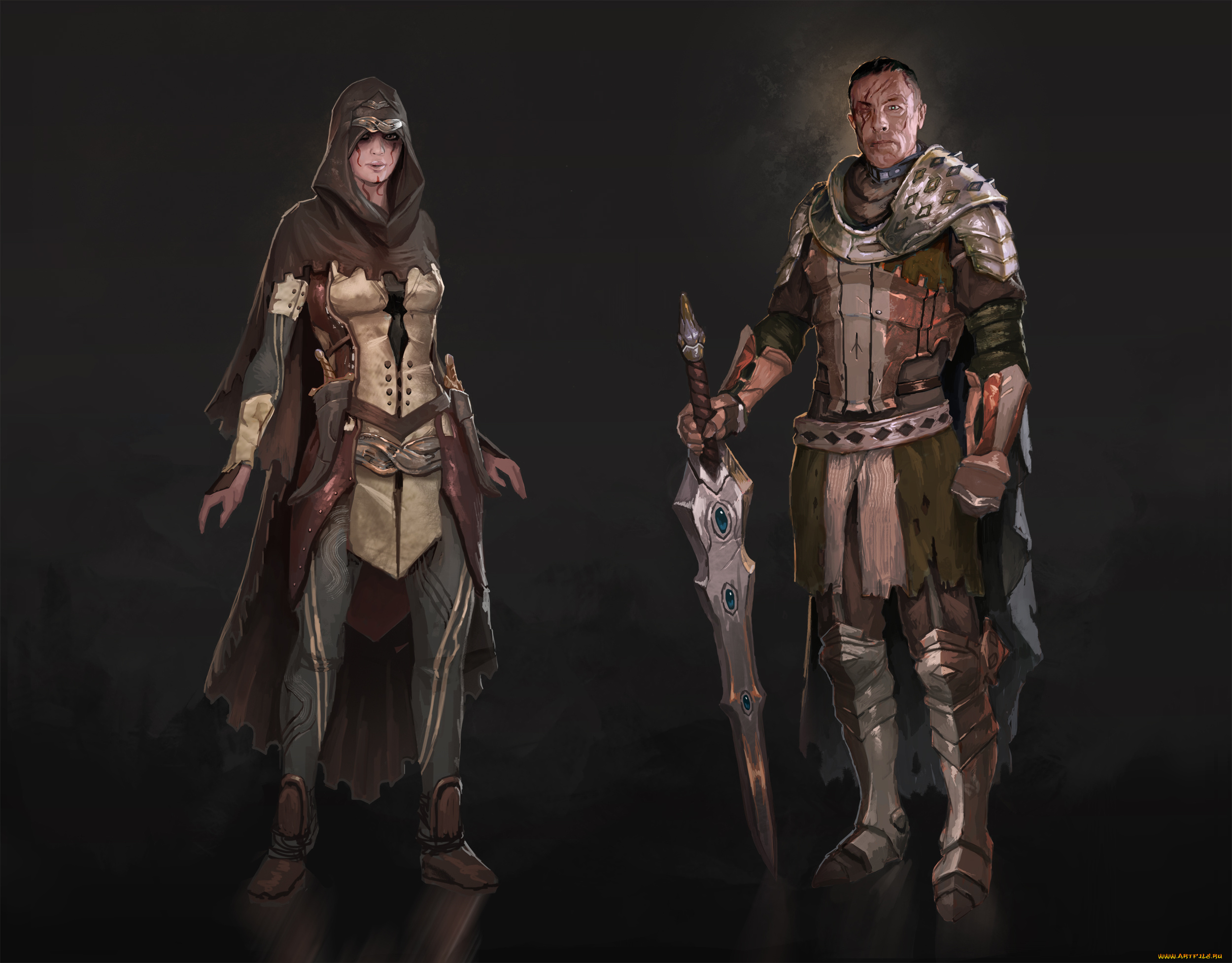 фэнтези, люди, меч