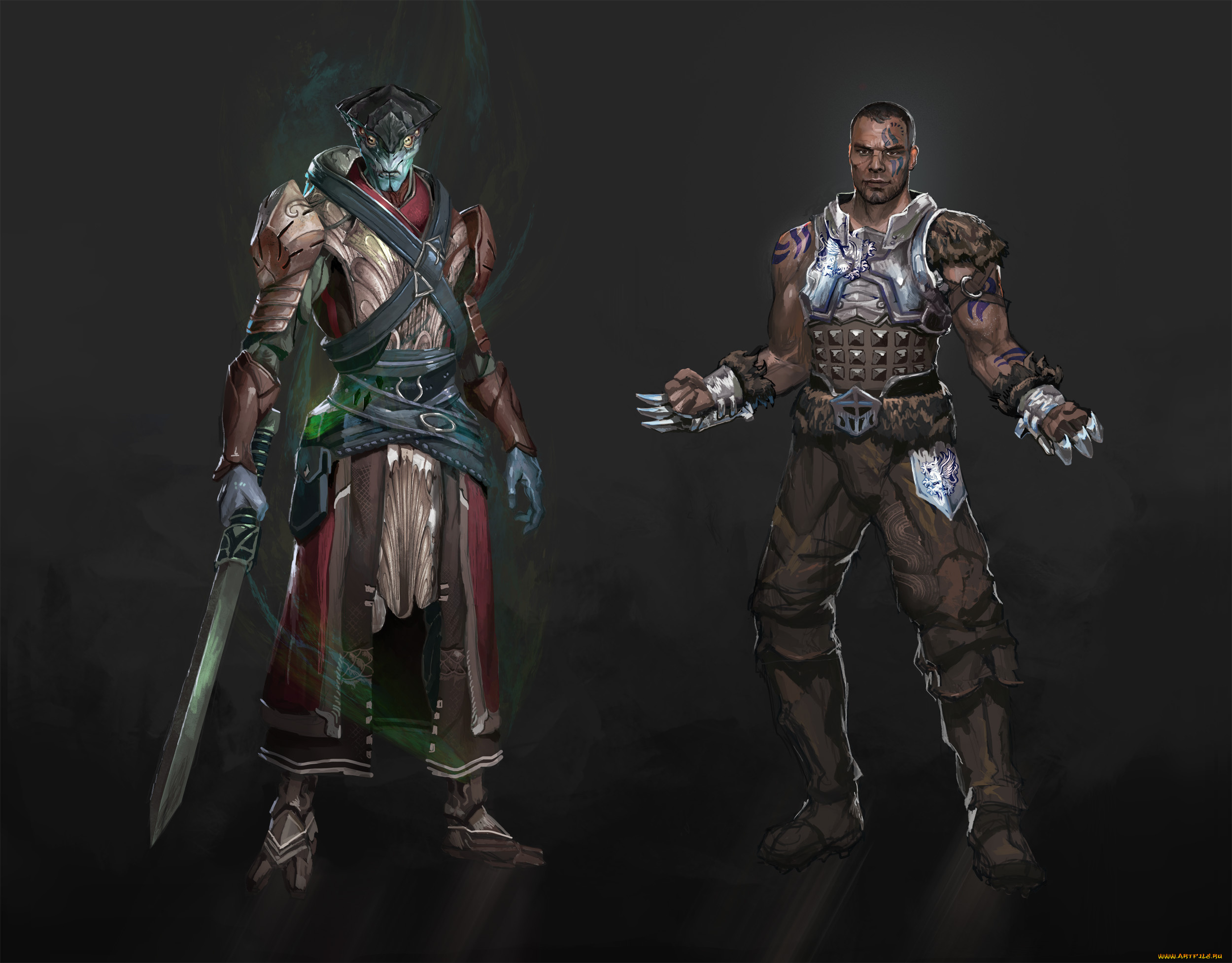 фэнтези, существа, меч, существо