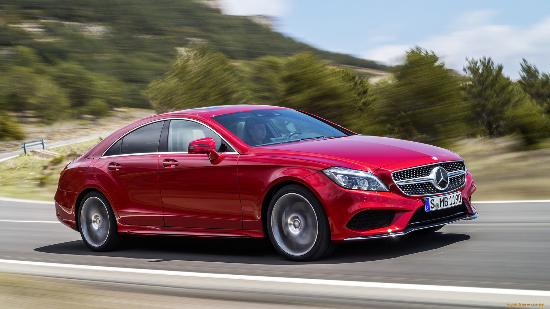 автомобили, mercedes-benz, 2014, г, с218, package, sports, amg, красный, 4matic, cls, 500