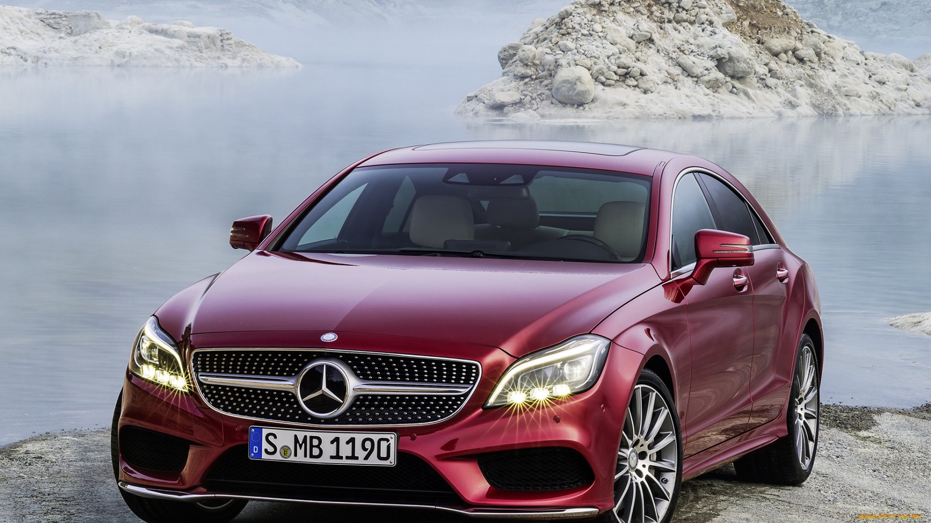 автомобили, mercedes-benz, красный, 2014, г, с218, package, sports, amg, cls, 500, 4matic
