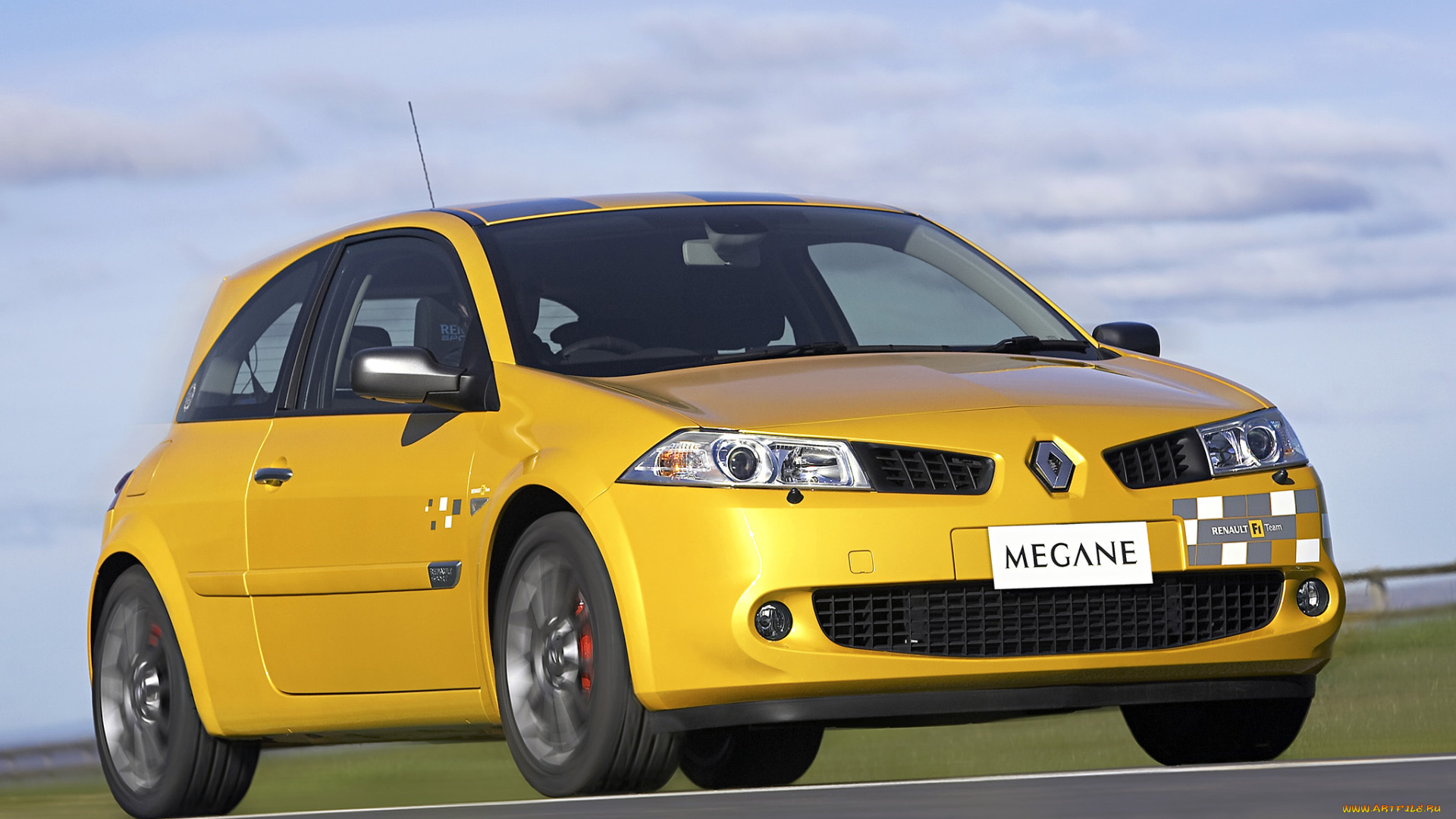автомобили, renault, желтый, au-spec, rs, r26, megane