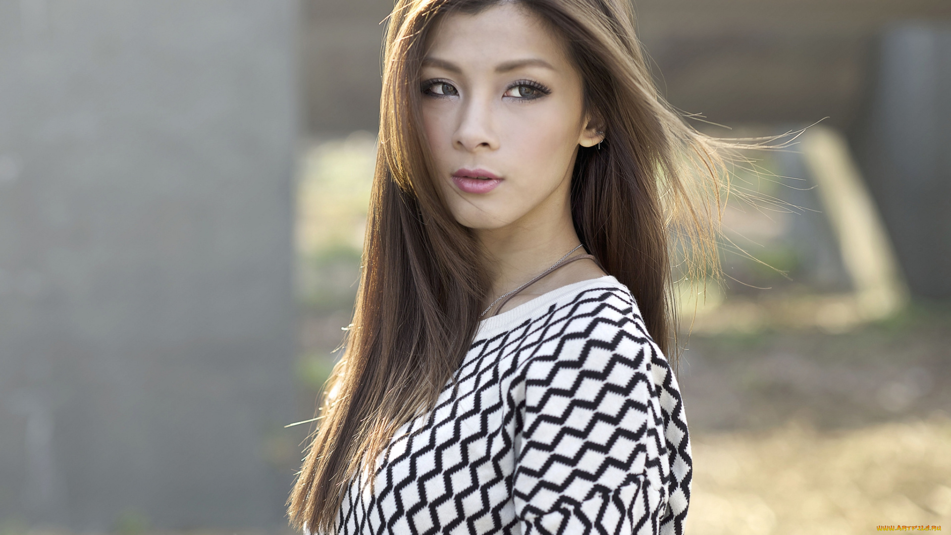 девушки, fion, lau, прическа, взгляд, лицо