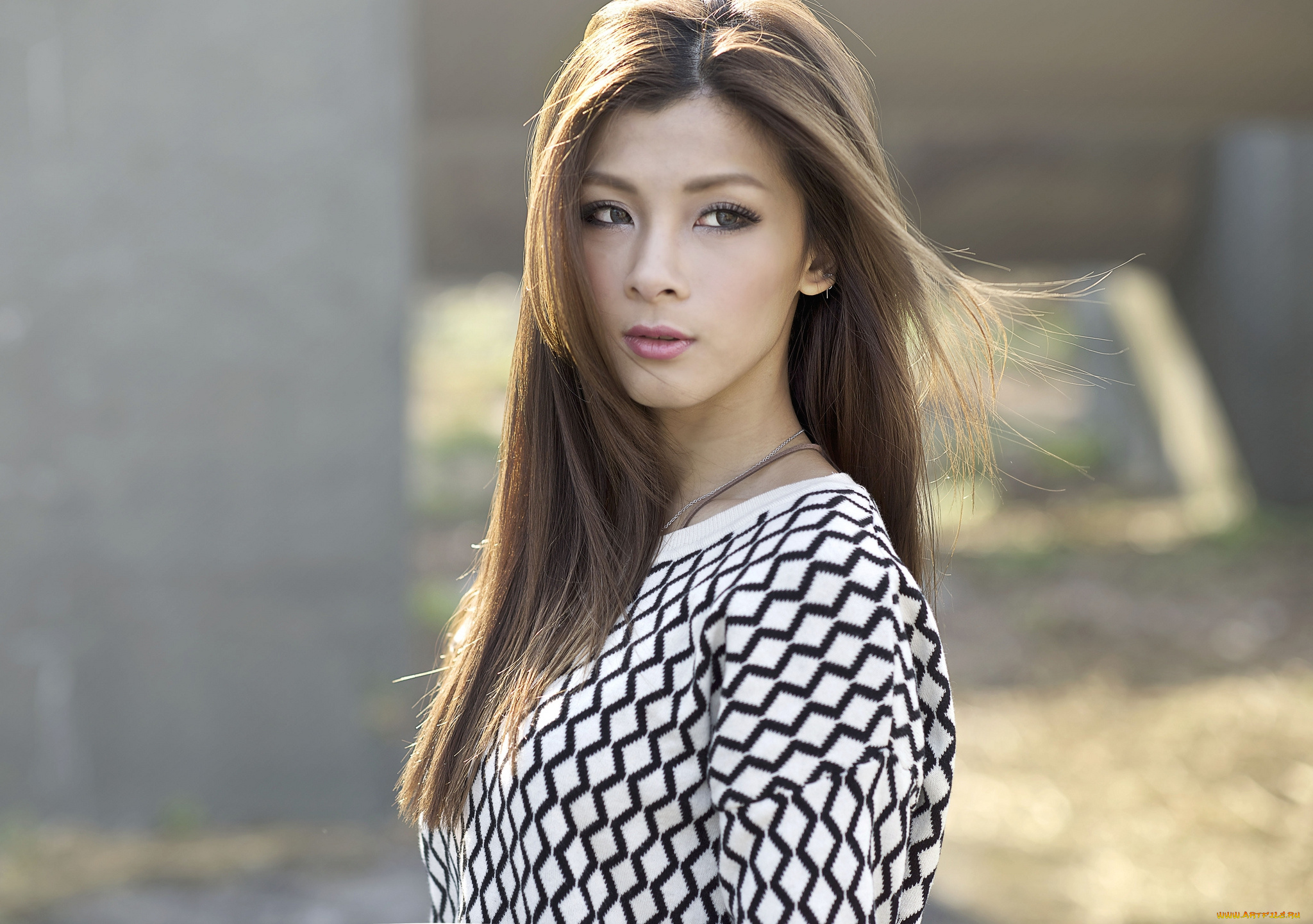 девушки, fion, lau, прическа, взгляд, лицо