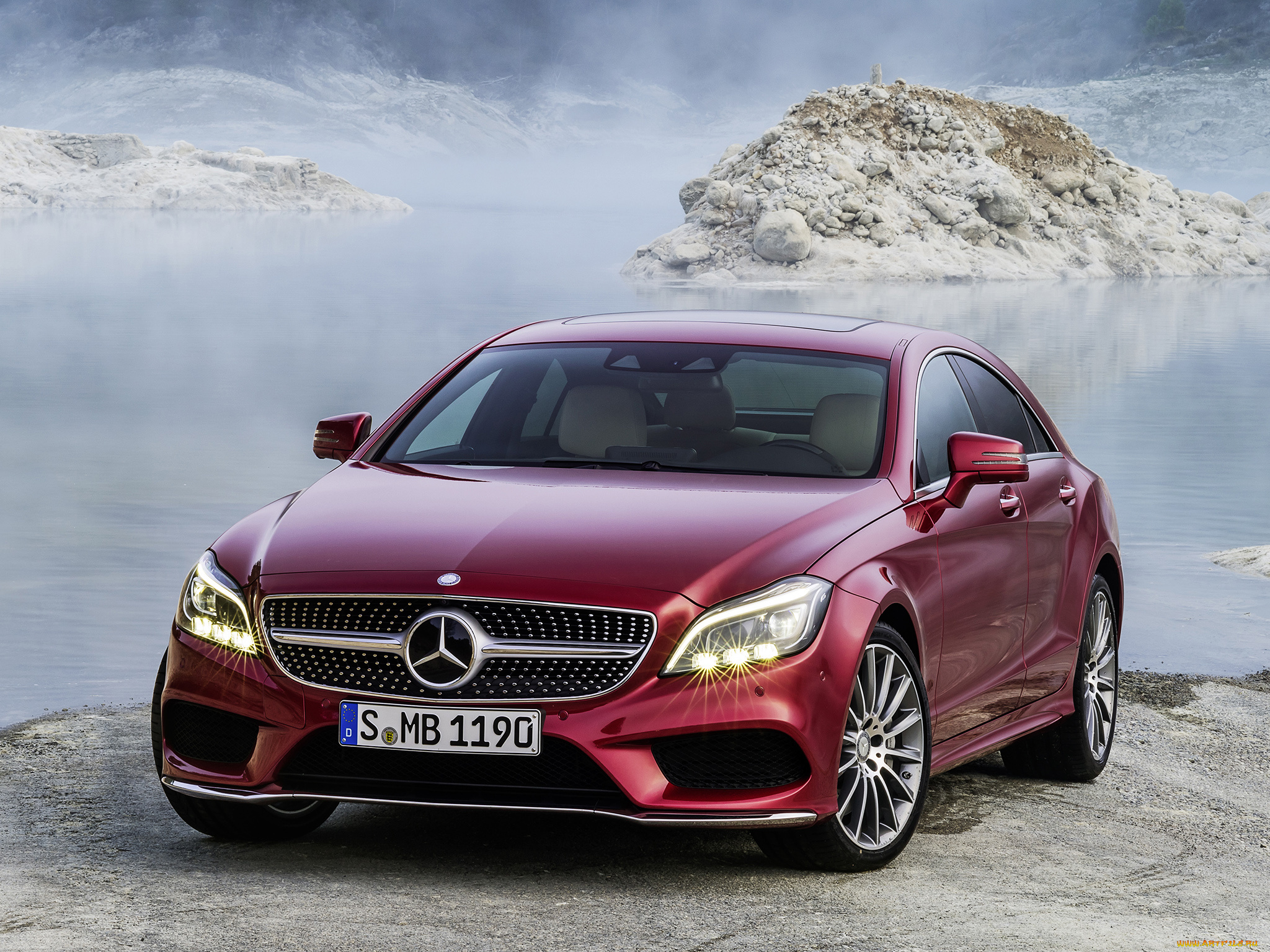 автомобили, mercedes-benz, красный, 2014, г, с218, package, sports, amg, cls, 500, 4matic