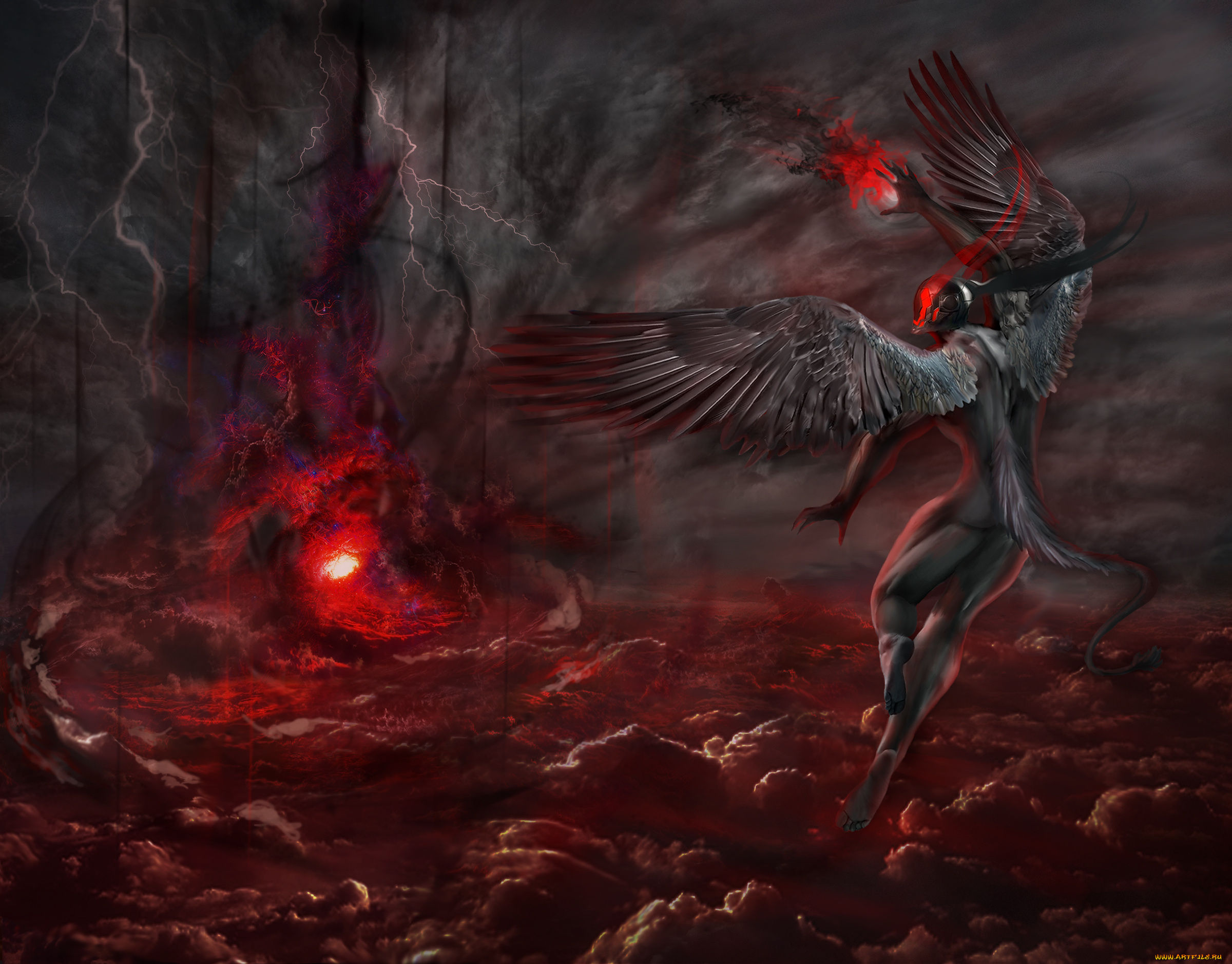 фэнтези, существа, крылья